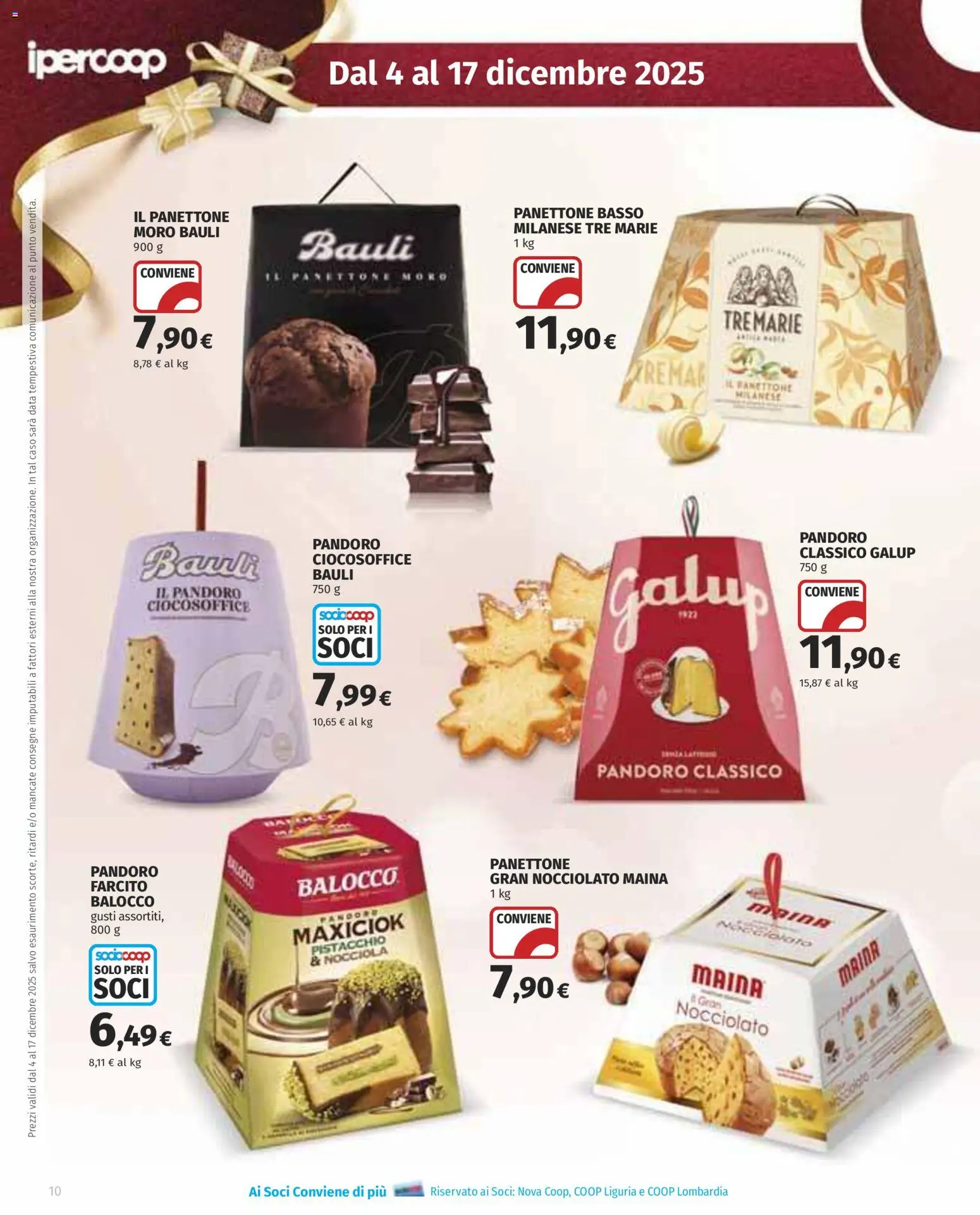 Volantino Ipercoop del 04.12.2025 | Pagina: 10 | Prodotti: Pandoro, Data, Panettone