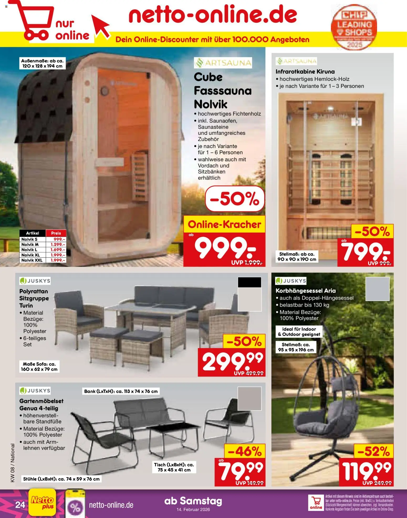 Netto Marken-Discount Prospekt 	 – gültig ab 16.02.2026 | Seite: 36 | Produkte: Sofa, Tisch