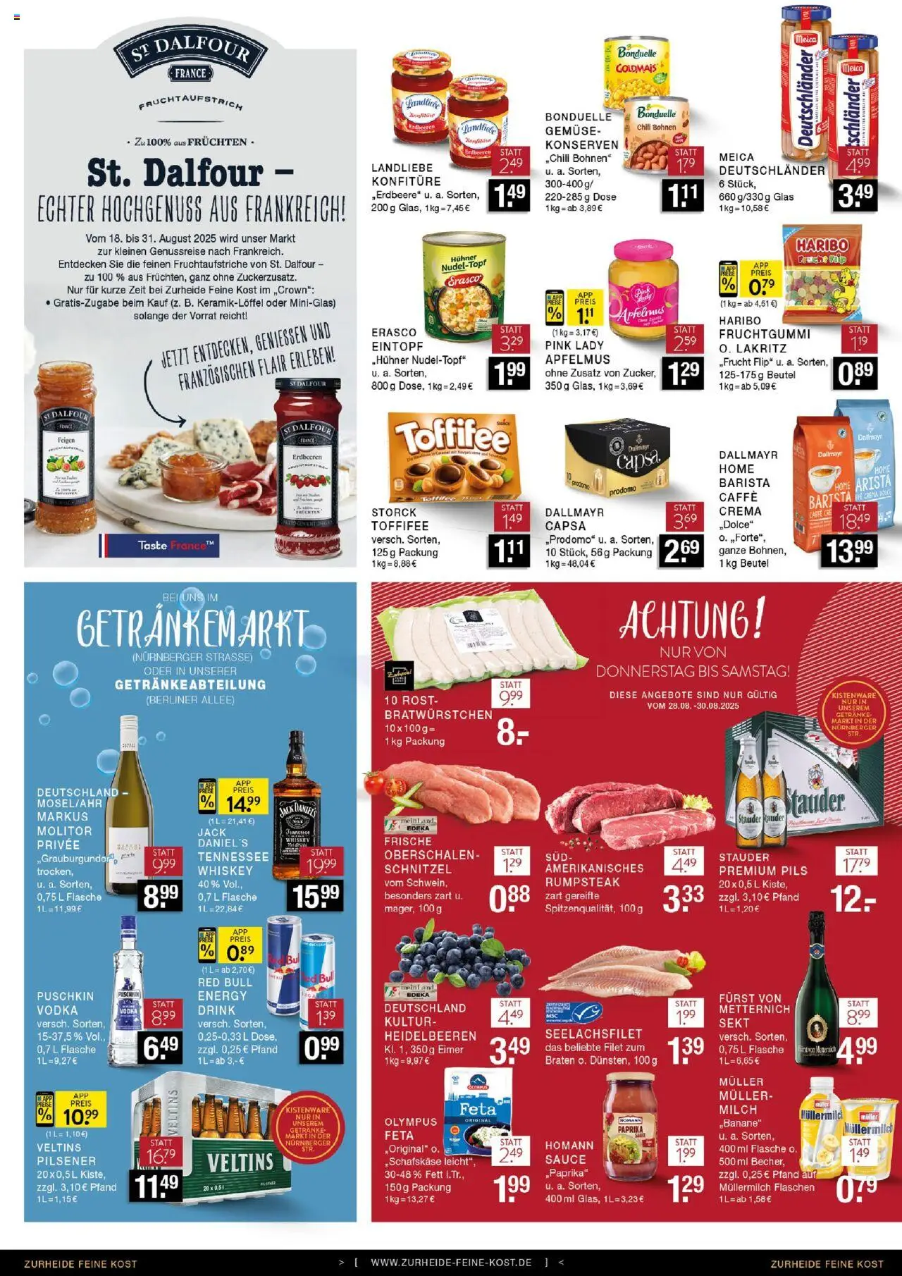 Edeka Zurheide Prospekt 	 - gültig ab dem 25.08.2025 | Seite: 10 | Produkte: Rumpsteak, Red bull, Meica, Toffifee