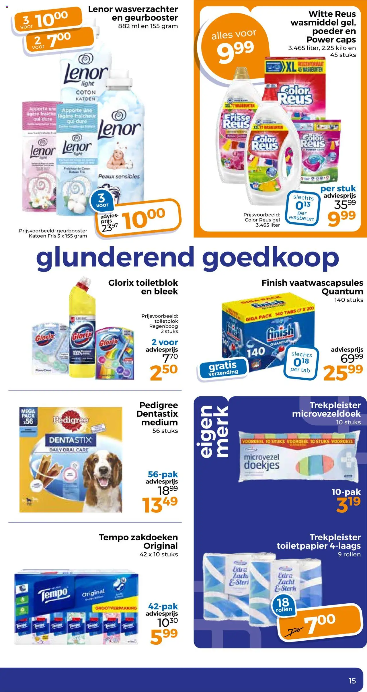  | Pagina: 15 | Producten: Wasverzachter, Gel, Poeder, Toiletpapier