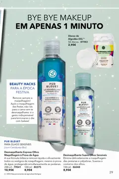 Pré-visualização Desmaquilhante Express Olhos Maquilhagem à Prova de Água, A sua fórmula bifásica remove rápida e eficazmente todos os vestígios de maquilhagem, mesmo à prova de água, protegendo simultaneamente as pestanas. válido de 30.11.2025 | Página: 29