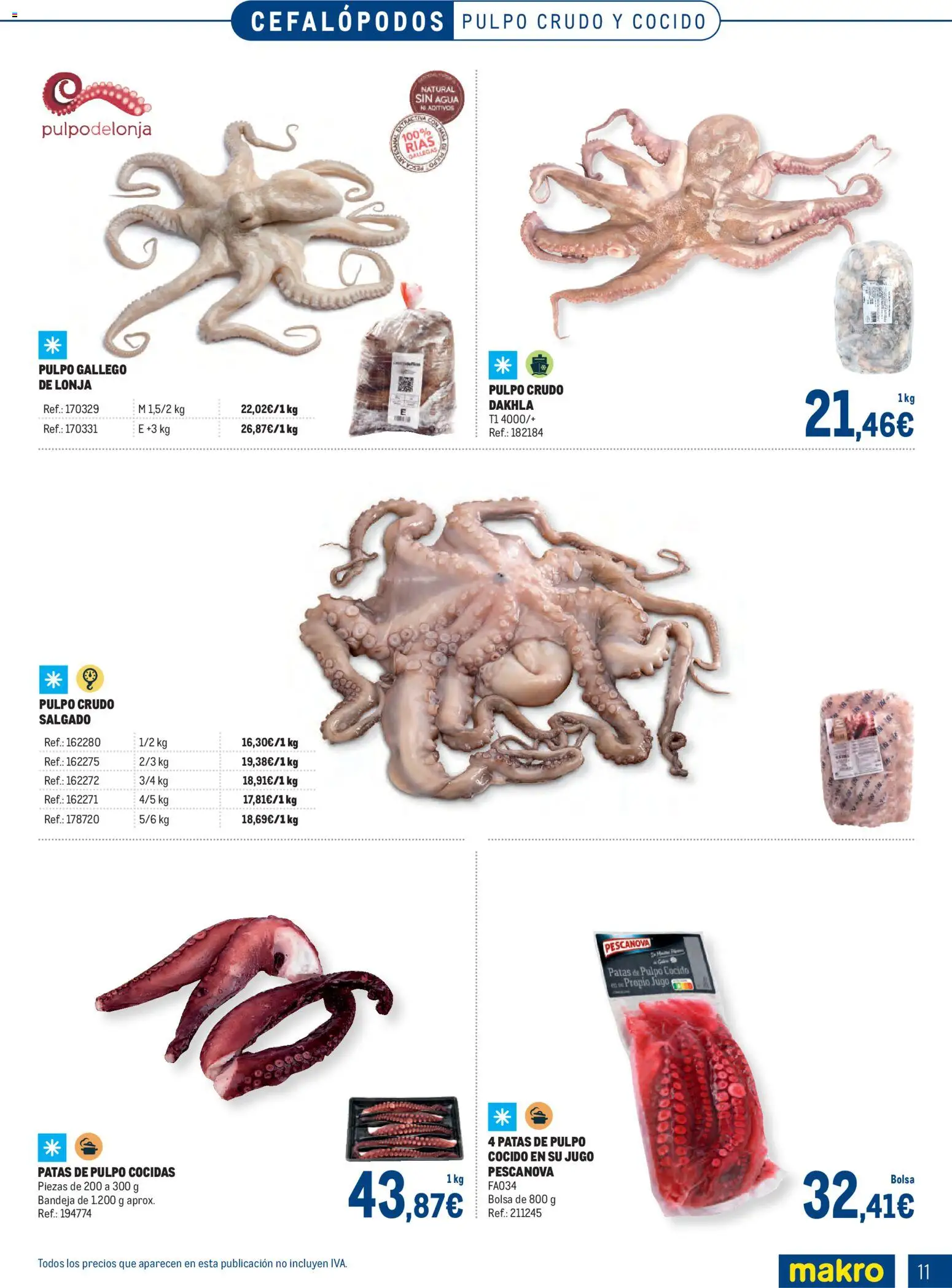 Makro Especial Pescados Levante 3 │ válido desde el 06.04.2026 | Página: 11 | Productos: Jugo, Bolsa, Bandeja