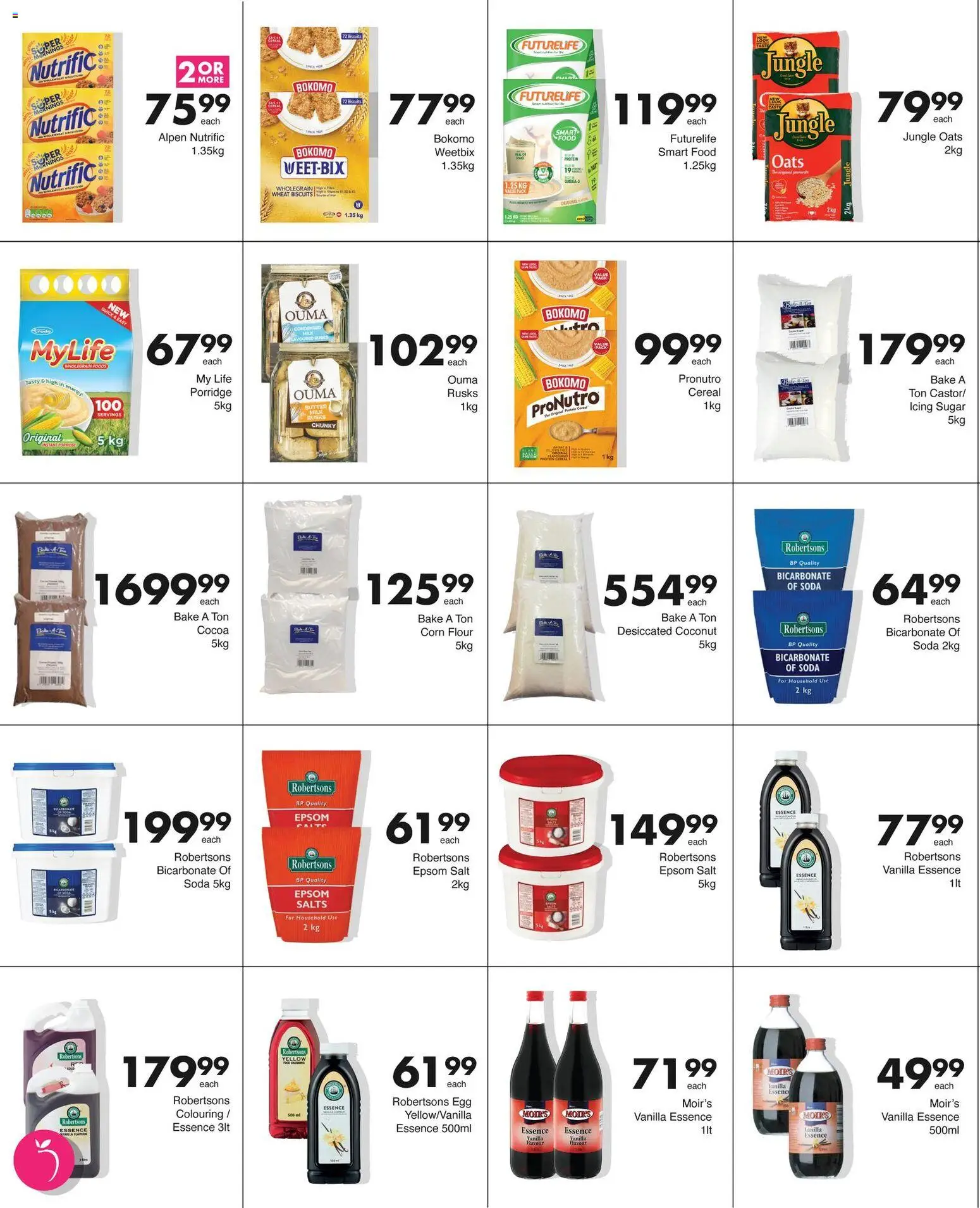 New Save catalogue – valid from 23.03.2026 | Page: 4 | Products: Bicarbonate of soda, Corn, Flour, Oats