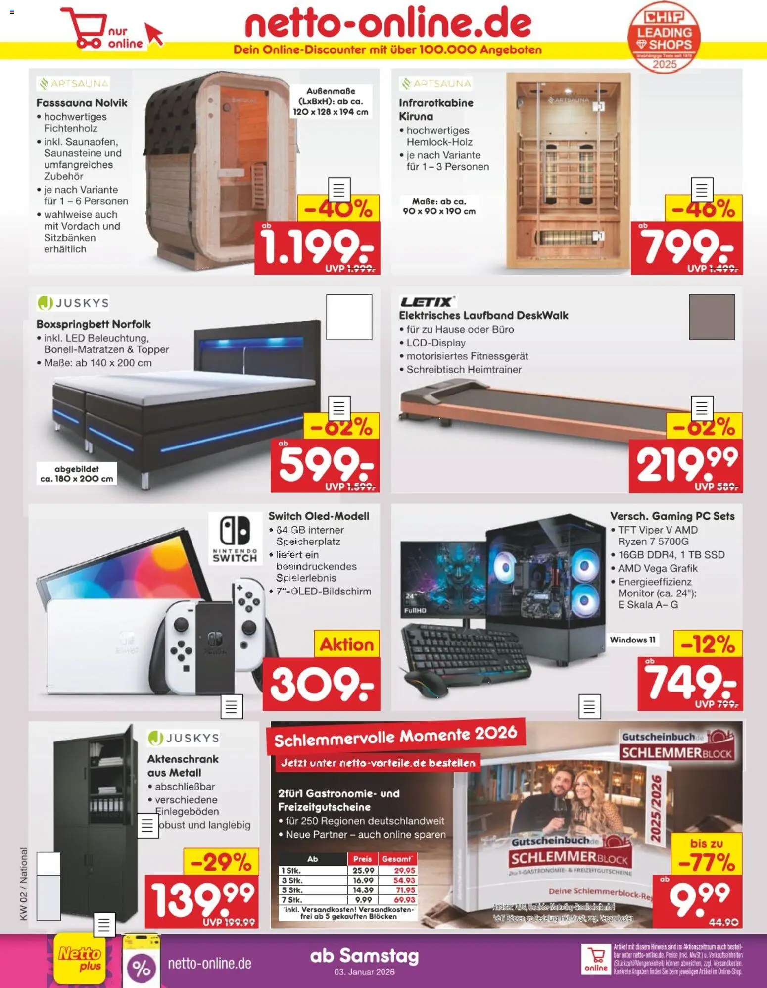 Netto Marken-Discount Prospekt 	 – gültig ab 05.01.2026 | Seite: 36 | Produkte: Topper, Heimtrainer, Monitor, PC