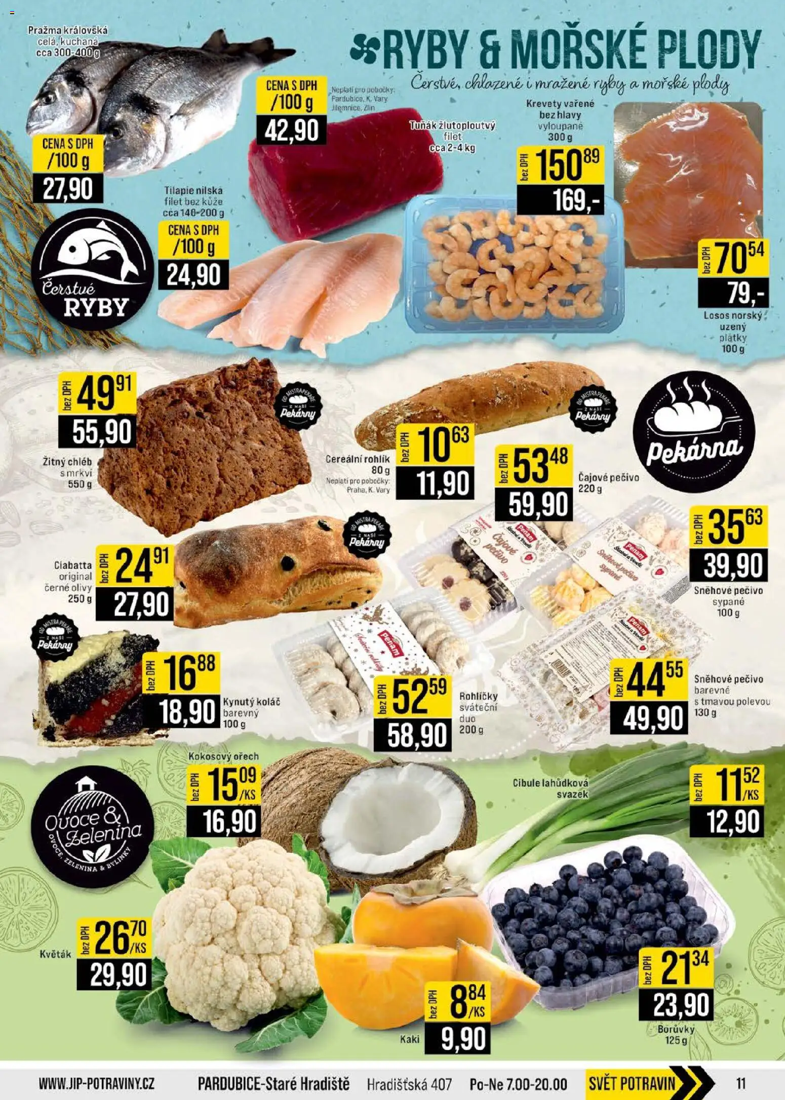 Jip leták - Cash & Carry od 26.11.2025 | Strana: 11 | Produkty: Květák, Rohlík, Tilapie, Cibule