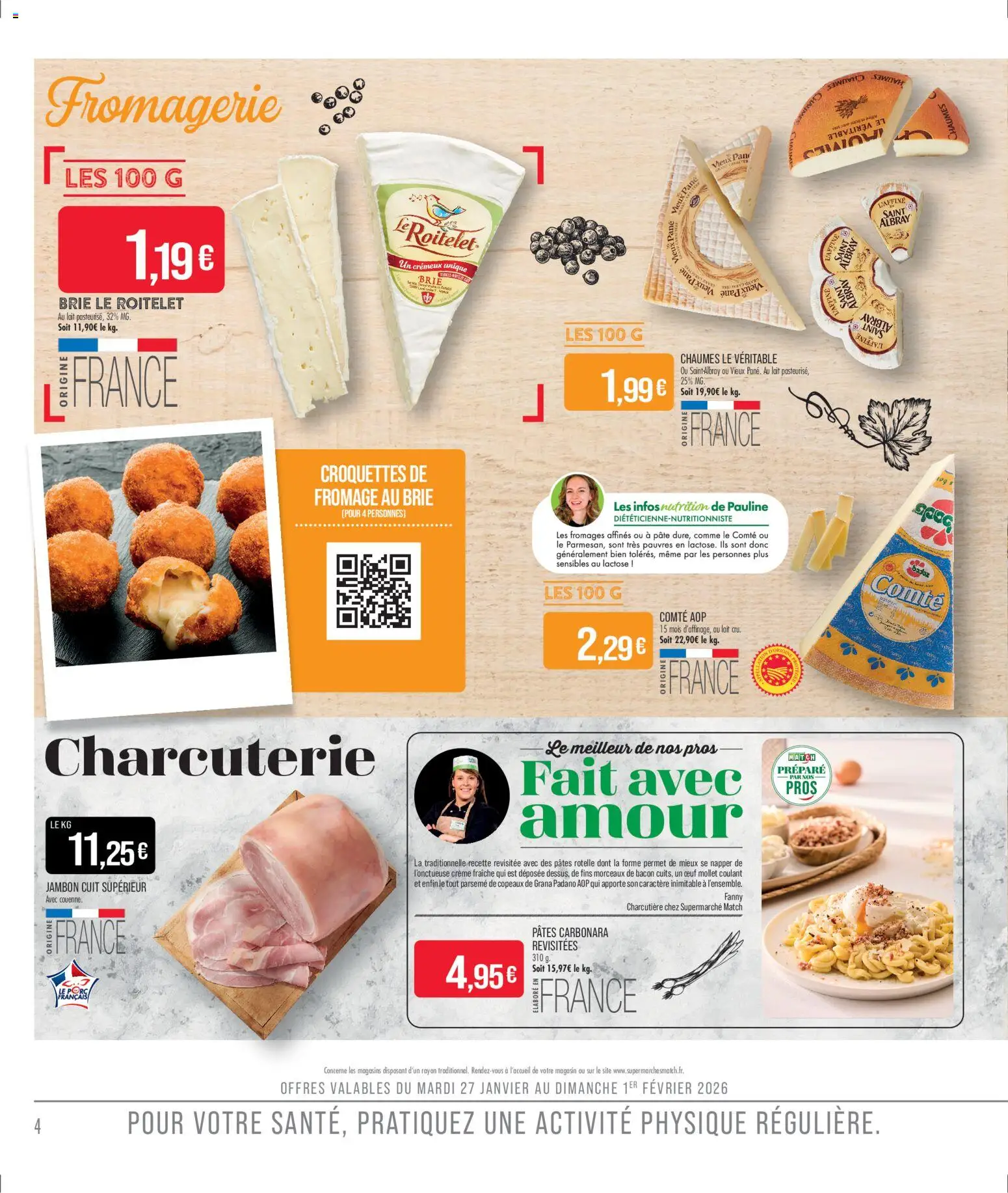 {H1} | Page: 4 | Produits: Lait, Fromage, Porc, Pâtes