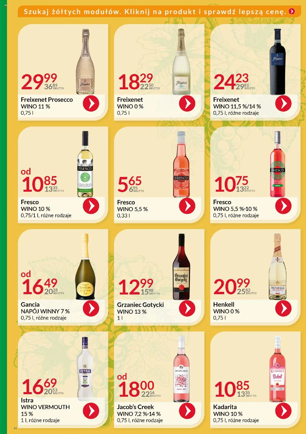 Eurocash Gazetka - Katalog Alkoholowy od 01.06.2025 | Strona: 41 | Produkty: Wino, Fresco, Prosecco