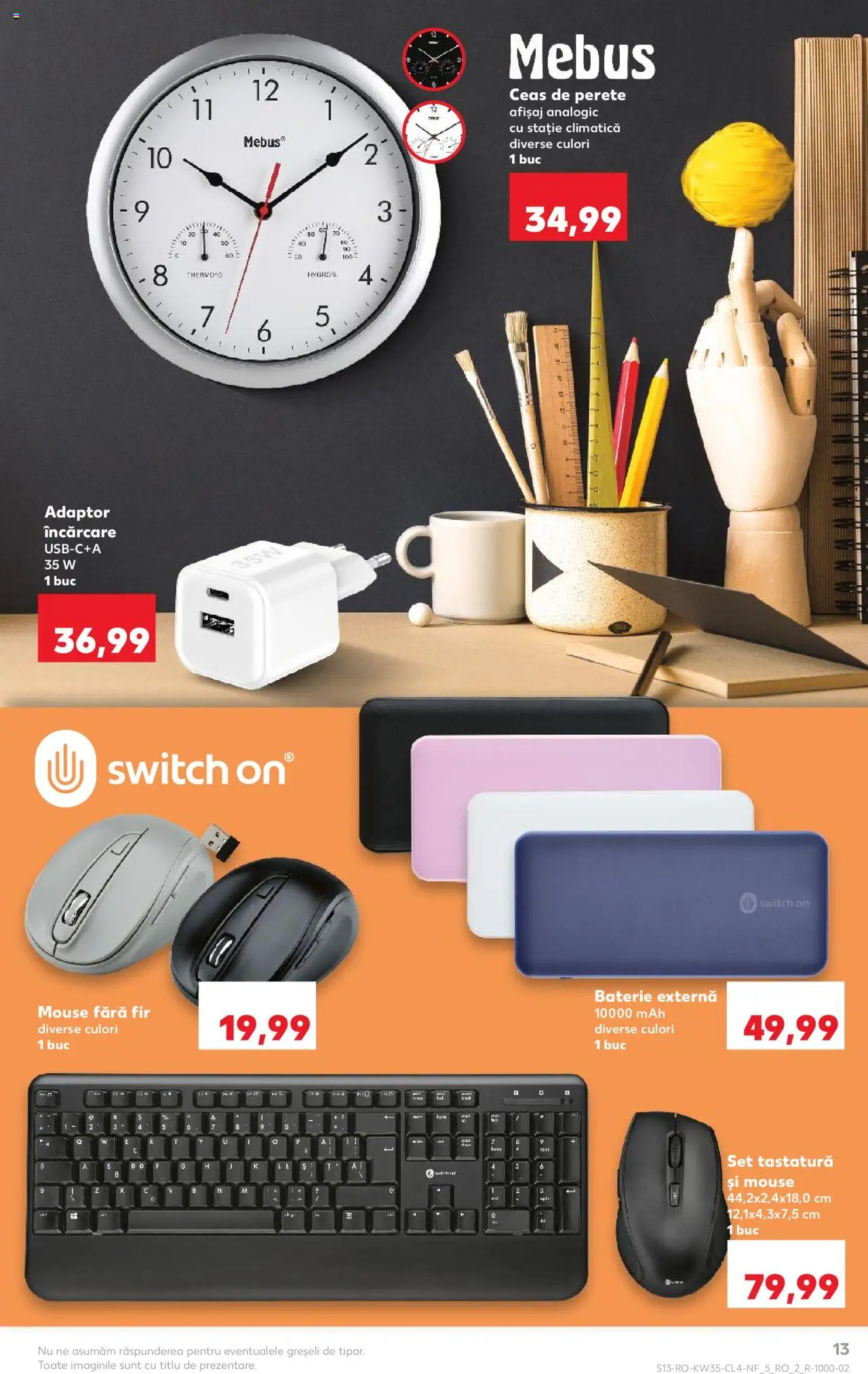 Catalog Kaufland - București – valabil de la 27.08.2025 | Pagină: 13 | Produse: Ceas, Mouse, Tastatură, Baterie