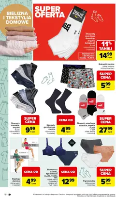 Pogląd oferty "Carrefour gazetka - Łap super okazje" - ważna od 30.03.2026 | Strona: 18 | Produkty: Bielizna, Skarpety, Rajstopy, Tekstylia