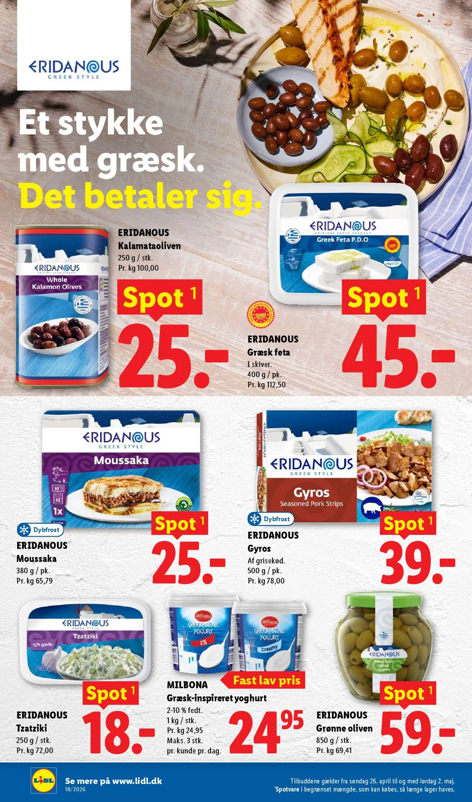 Lidl tilbudsavis – gyldig fra 26.04.2026 | Side: 8 | Produkter: Yoghurt, Tzatziki, Oliven, Søm