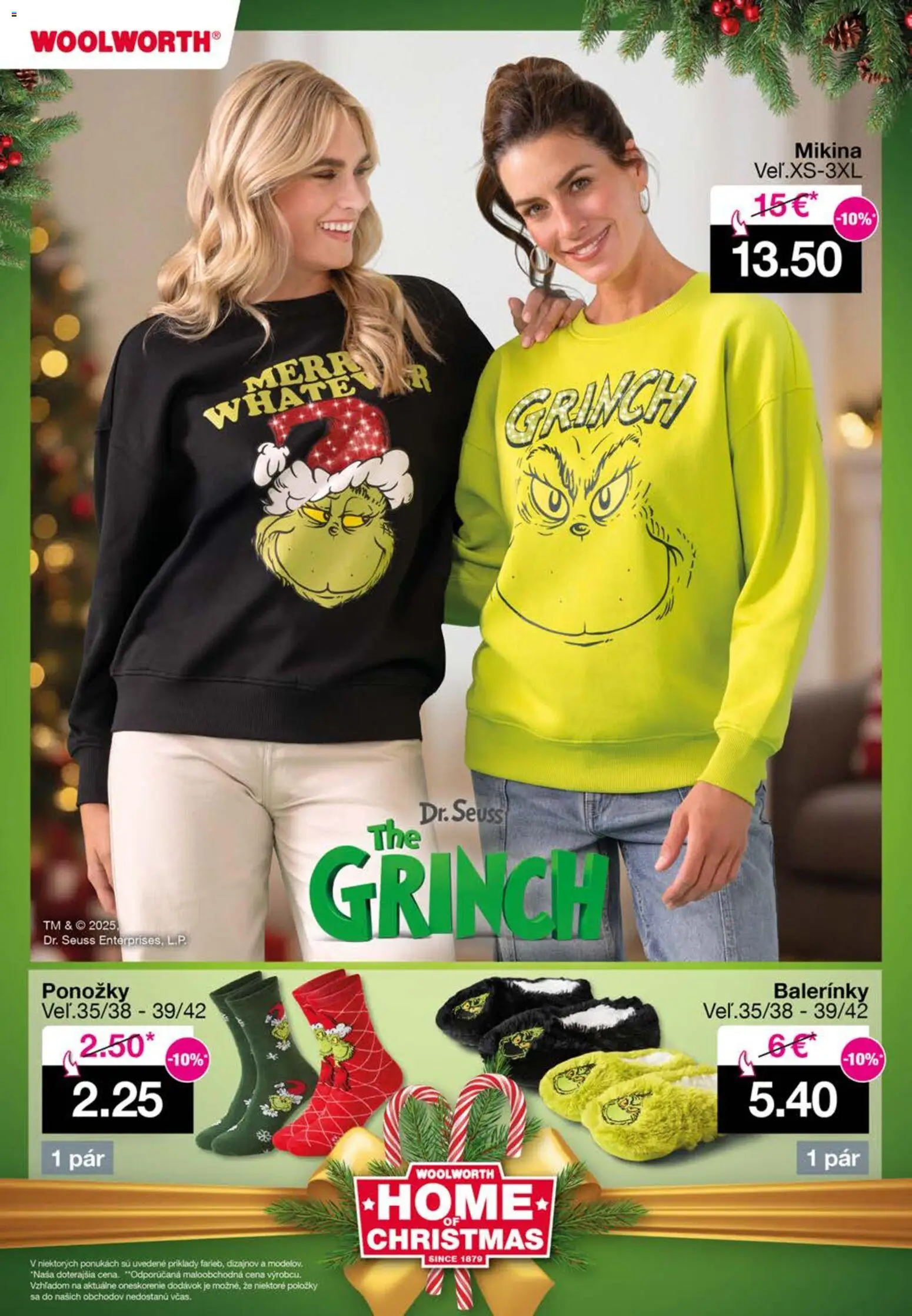 Nové Woolworth akcie – leták je platný od 25.11.2025 | Strana: 99 | Produkty: Mikina, Ponožky, Balerínky