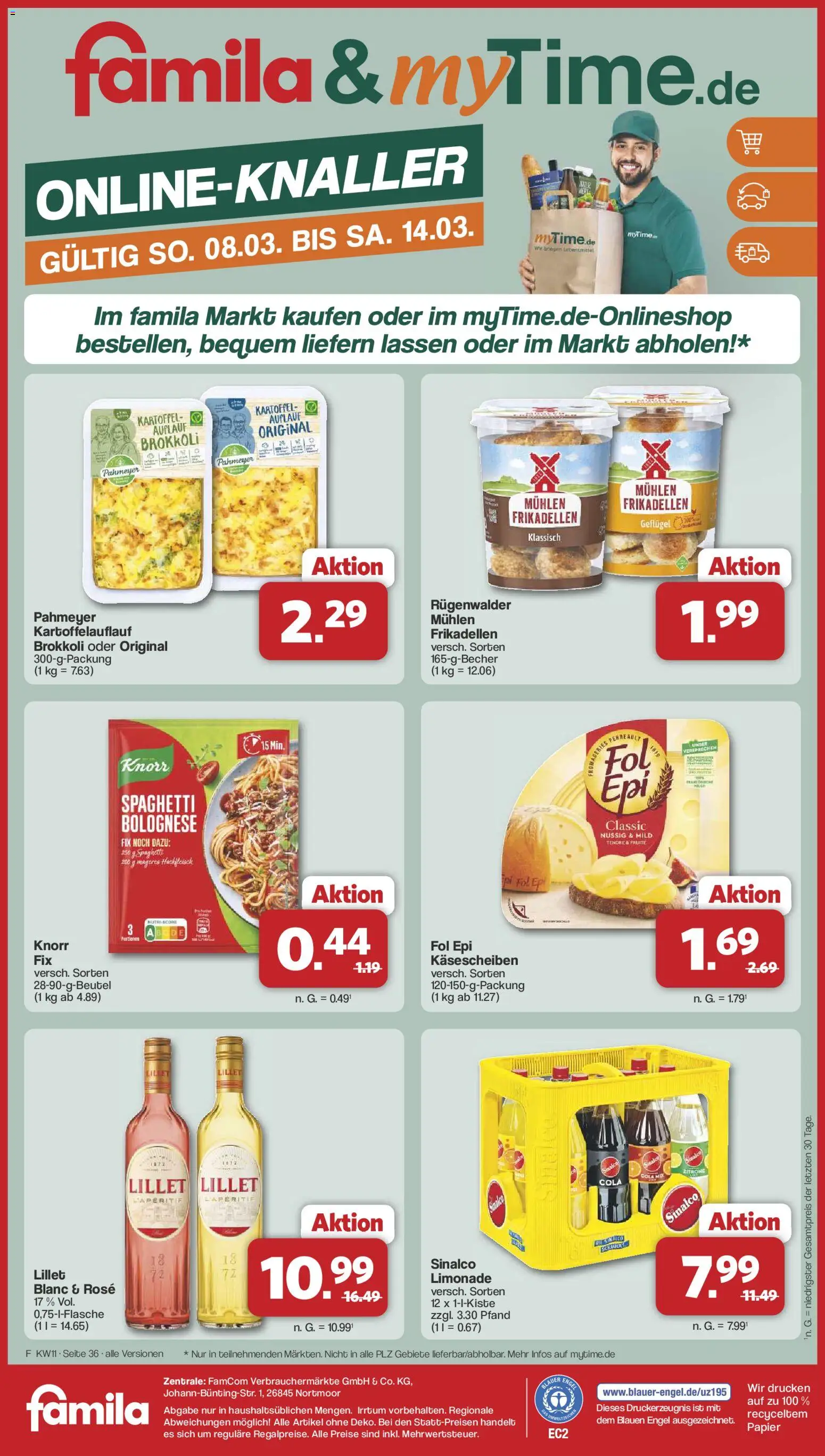 Famila Nordwest Prospekt 	 – gültig ab 09.03.2026 | Seite: 40 | Produkte: Cola, Knorr, Lillet, Brokkoli