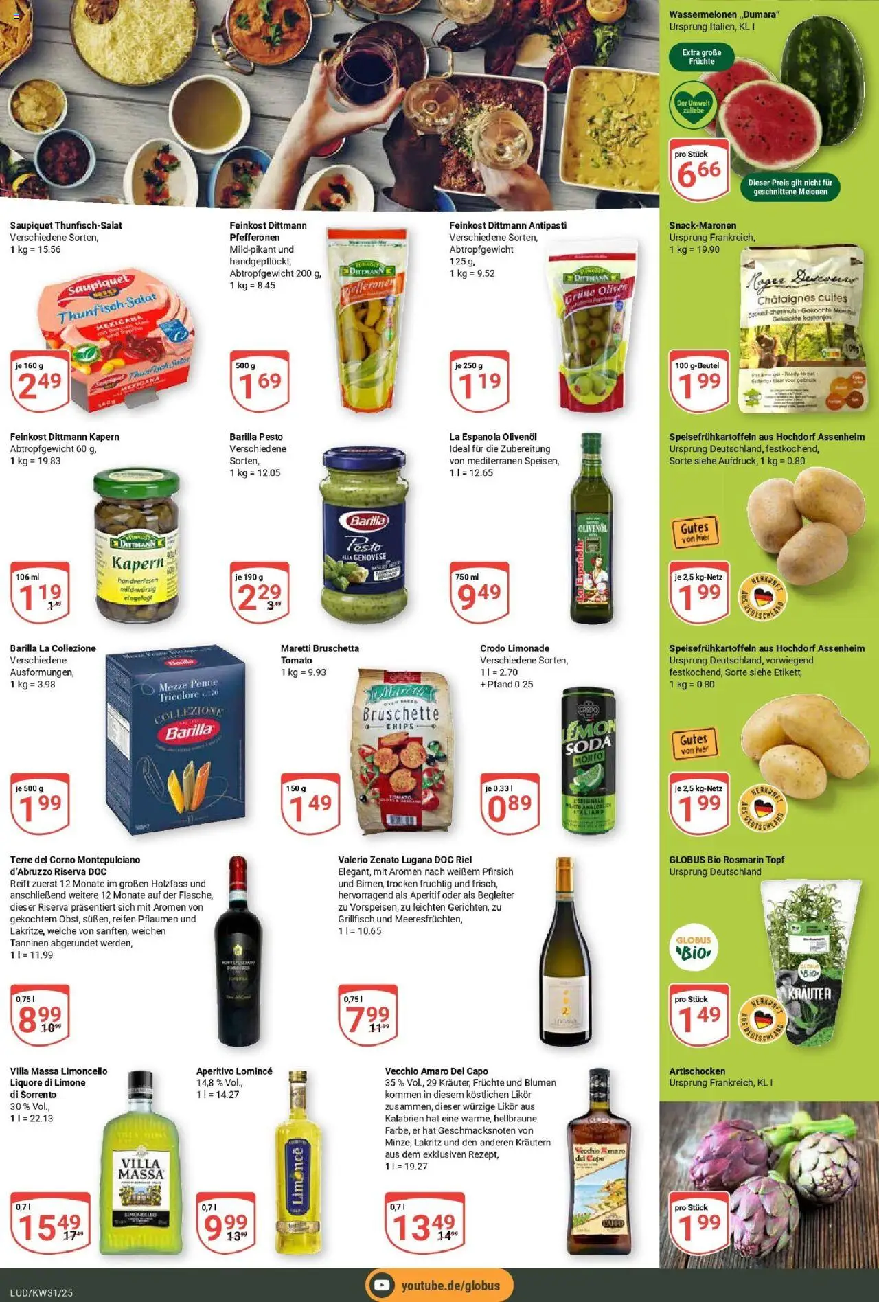 Globus prospekt Ludwigshafen-Oggersheim	 - gültig ab dem 28.07.2025 | Seite: 16 | Produkte: Barilla, Barilla pesto, Olivenol, Limonade