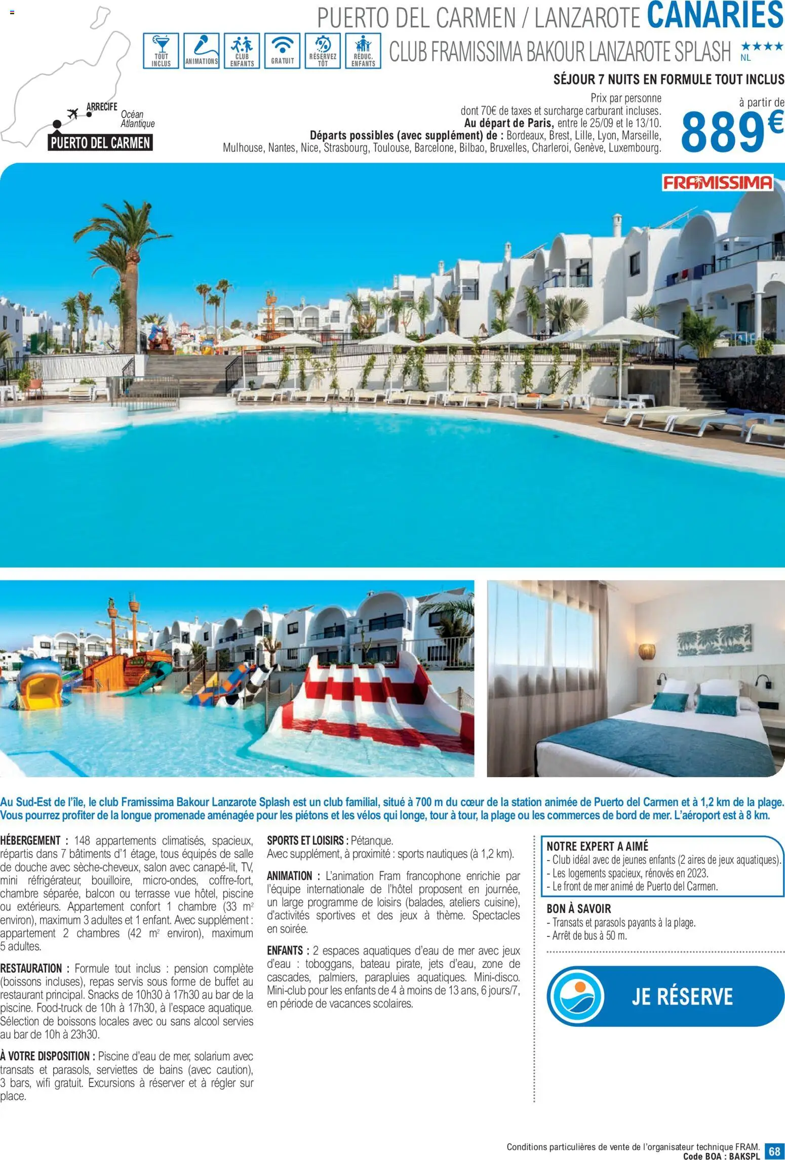 {H1} | Page: 68 | Produits: Alcool, Buffet, Douche, Jeux