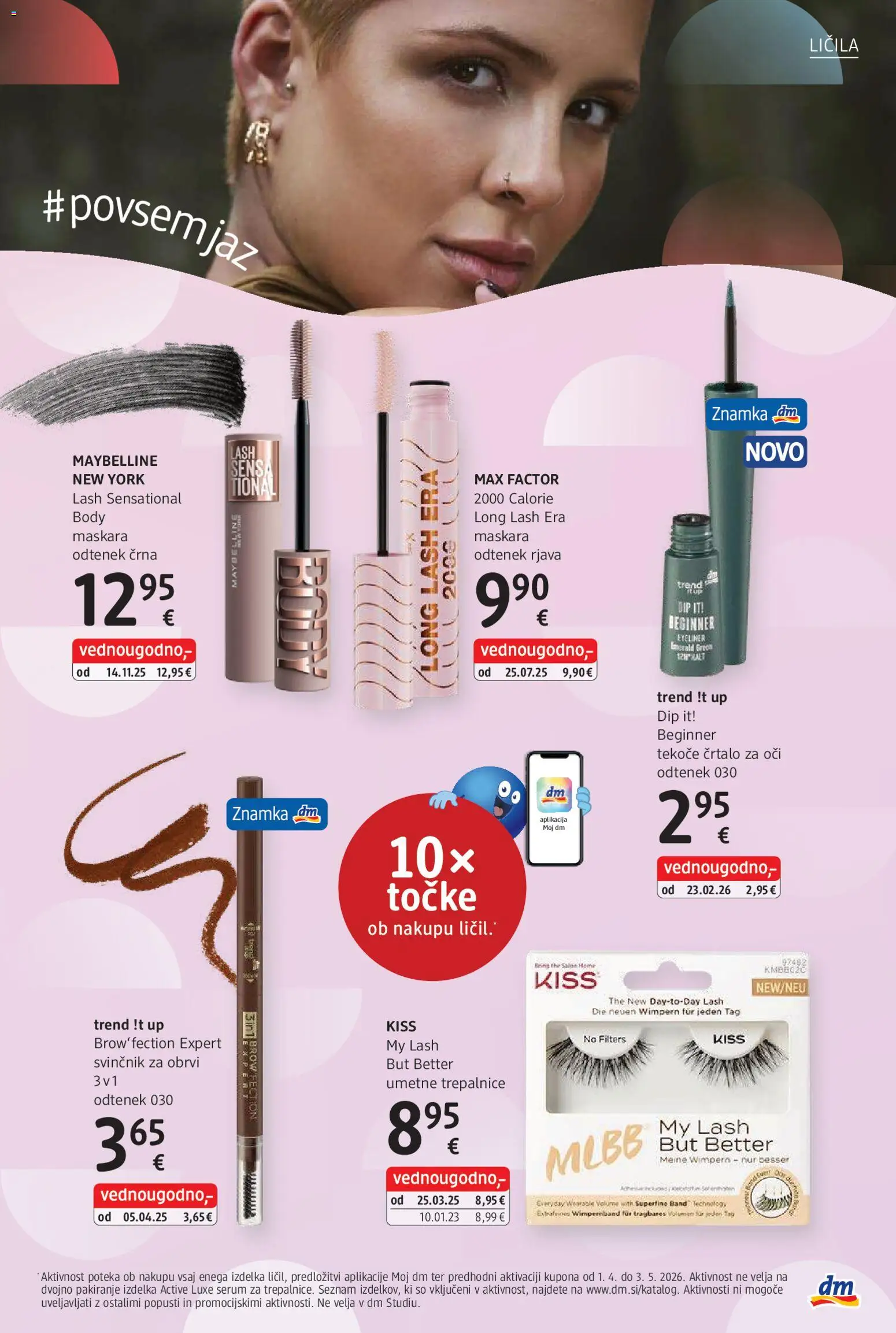 Novi DM Drogerie Markt katalog ponudbe – veljaven od 01.04.2026 | Stran: 5 | Izdelki: Licila, Maskara, Crtalo za oci, Svinčnik