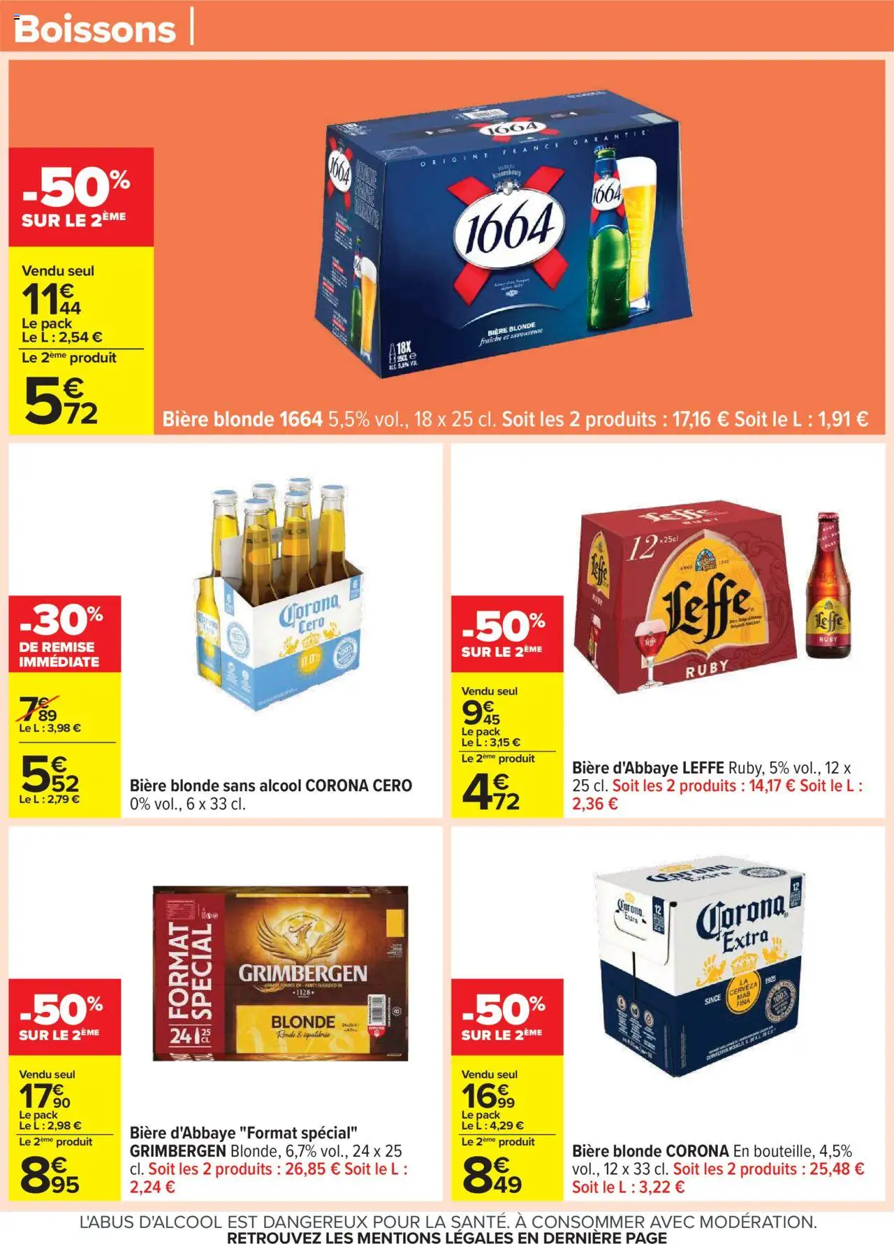  | Page: 55 | Produits: Biere blonde 1664, Bière blonde, Bière, Corona extra
