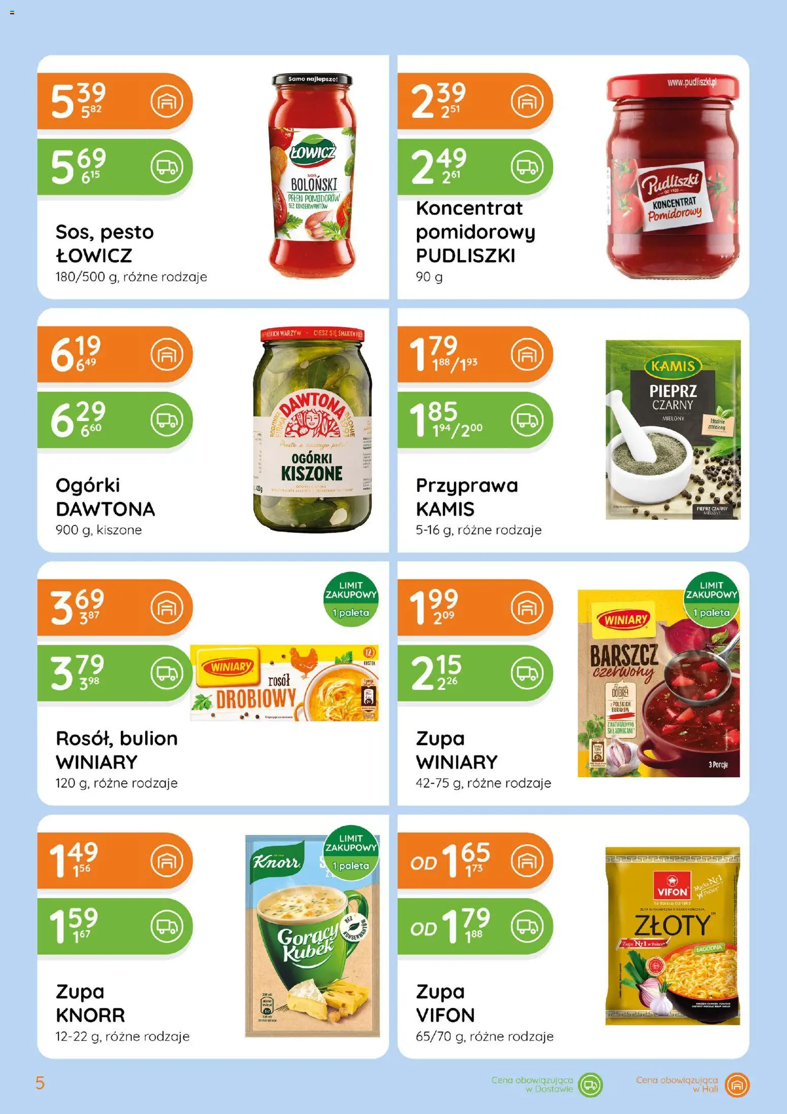 Eurocash Gazetka - Ofensywa Spożywcza od 19.02.2026 | Strona: 5 | Produkty: Barszcz, Vifon, Ogórki, Pieprz