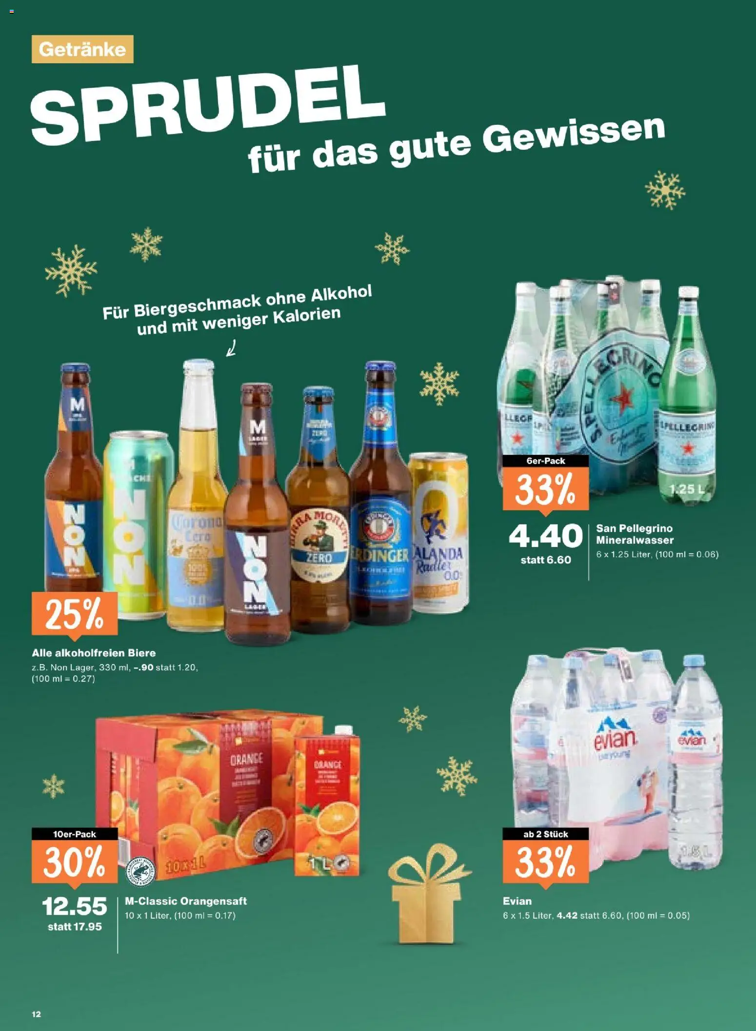 Migros Aktionen – gültig ab 23.12.2025 | Seite: 12 | Produkte: Orangensaft, Mineralwasser