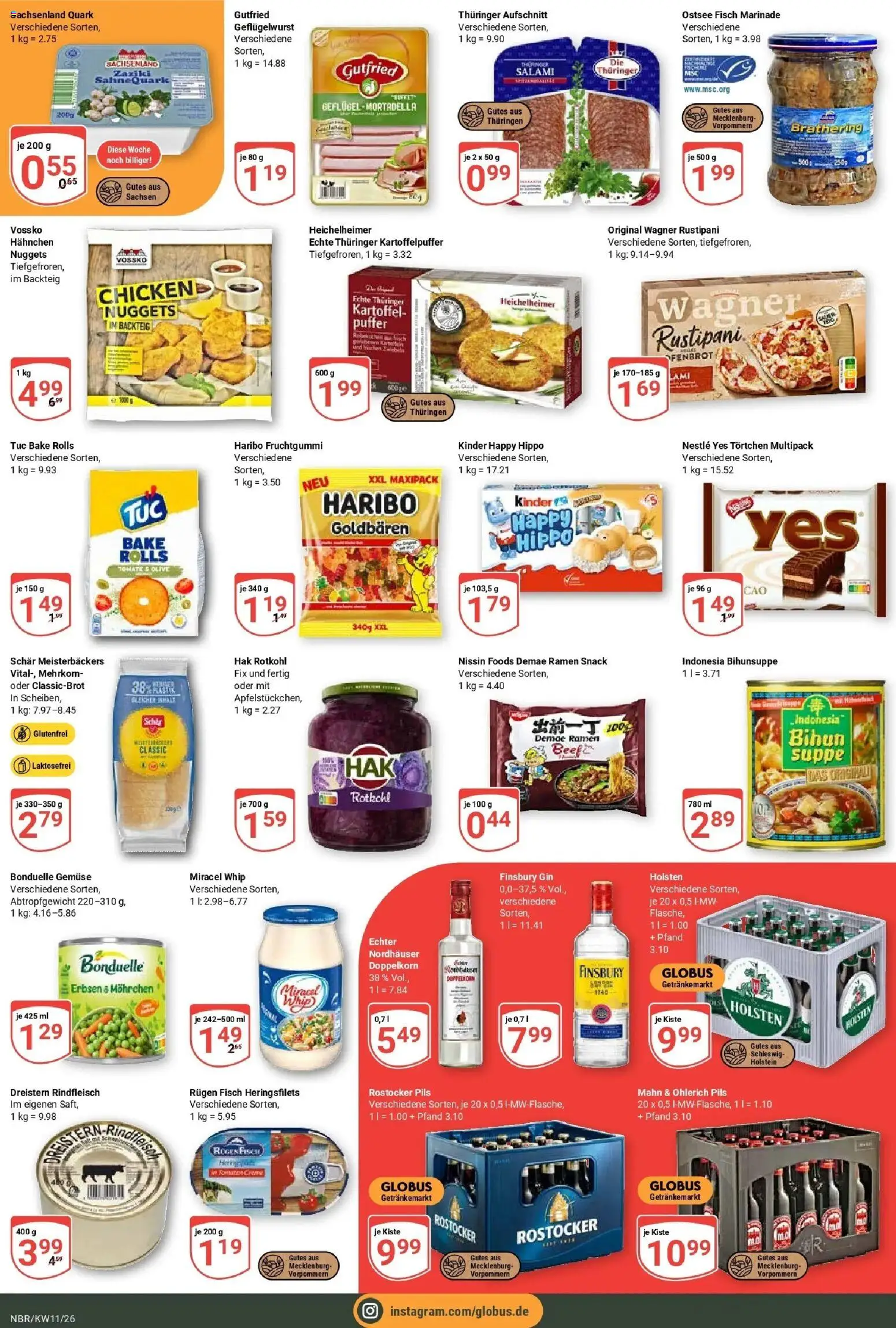 Globus prospekt Neubrandenburg	 – gültig ab 09.03.2026 | Seite: 3 | Produkte: Hahnchen, Holsten, Miracel whip, Salami