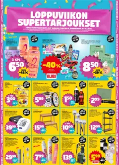  | Sivu: 12 | Tuotteet: Hoitoaine, Sukat, Pepsi, Hernekeitto