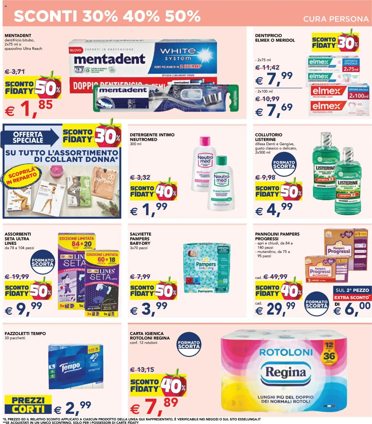 Volantino Esselunga S del 17.11.2025 | Pagina: 19 | Prodotti: Carta igienica, Spazzolino, Data, Pampers