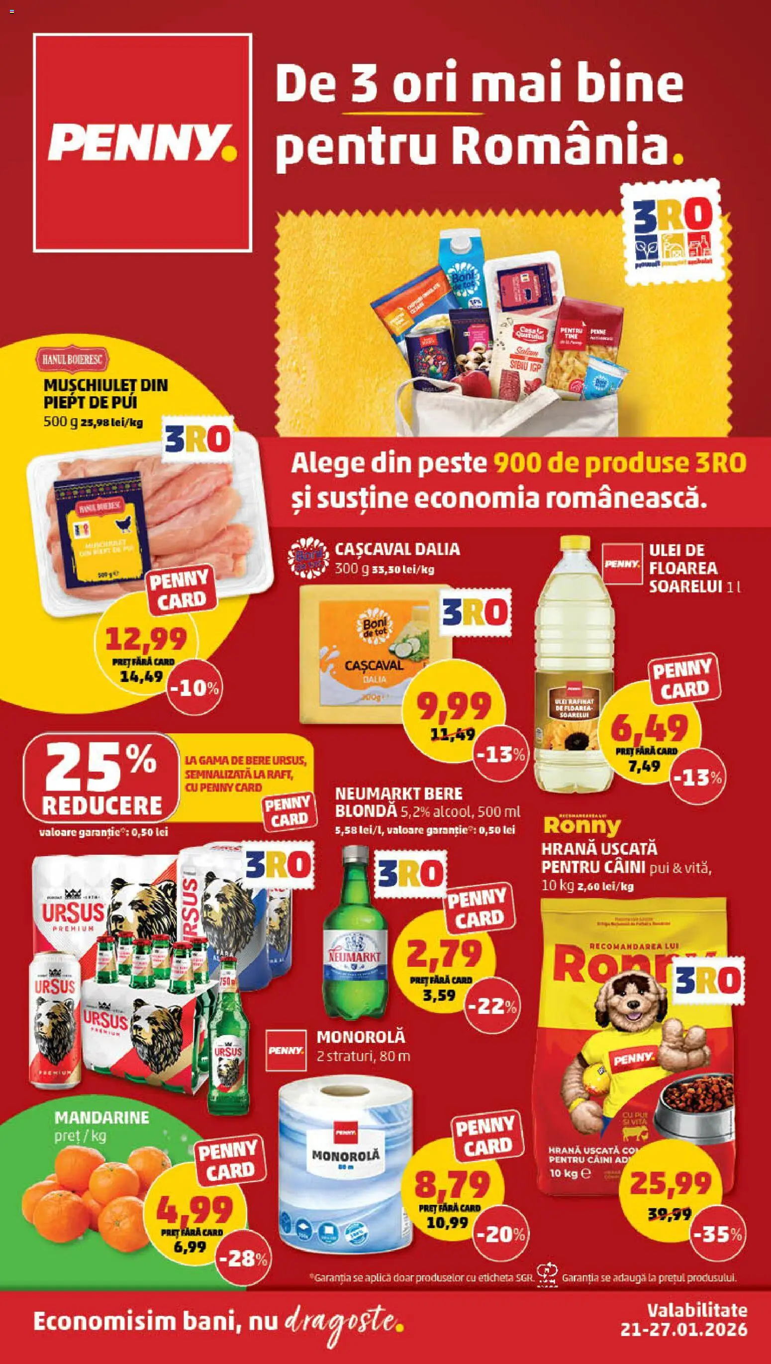 Noul catalog PENNY – valabil de la 21.01.2026 | Pagină: 1 | Produse: Hacıyatmaz Kedi Oyuncağı, Bere, Pește, Bant