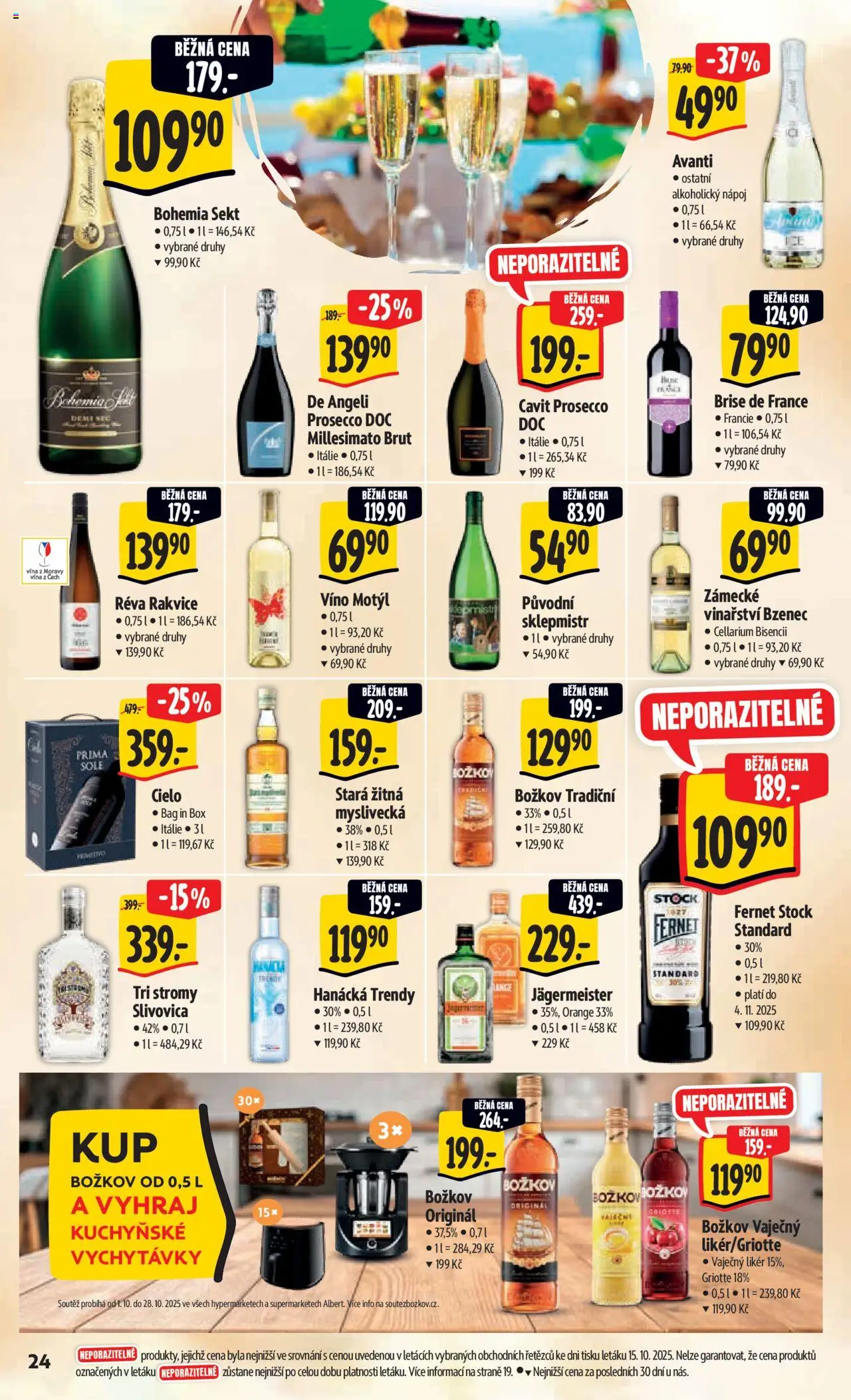 Albert leták - Hypermarket od 22.10.2025 | Strana: 33 | Produkty: Prosecco, Box, Avanti, Vaječný Likér