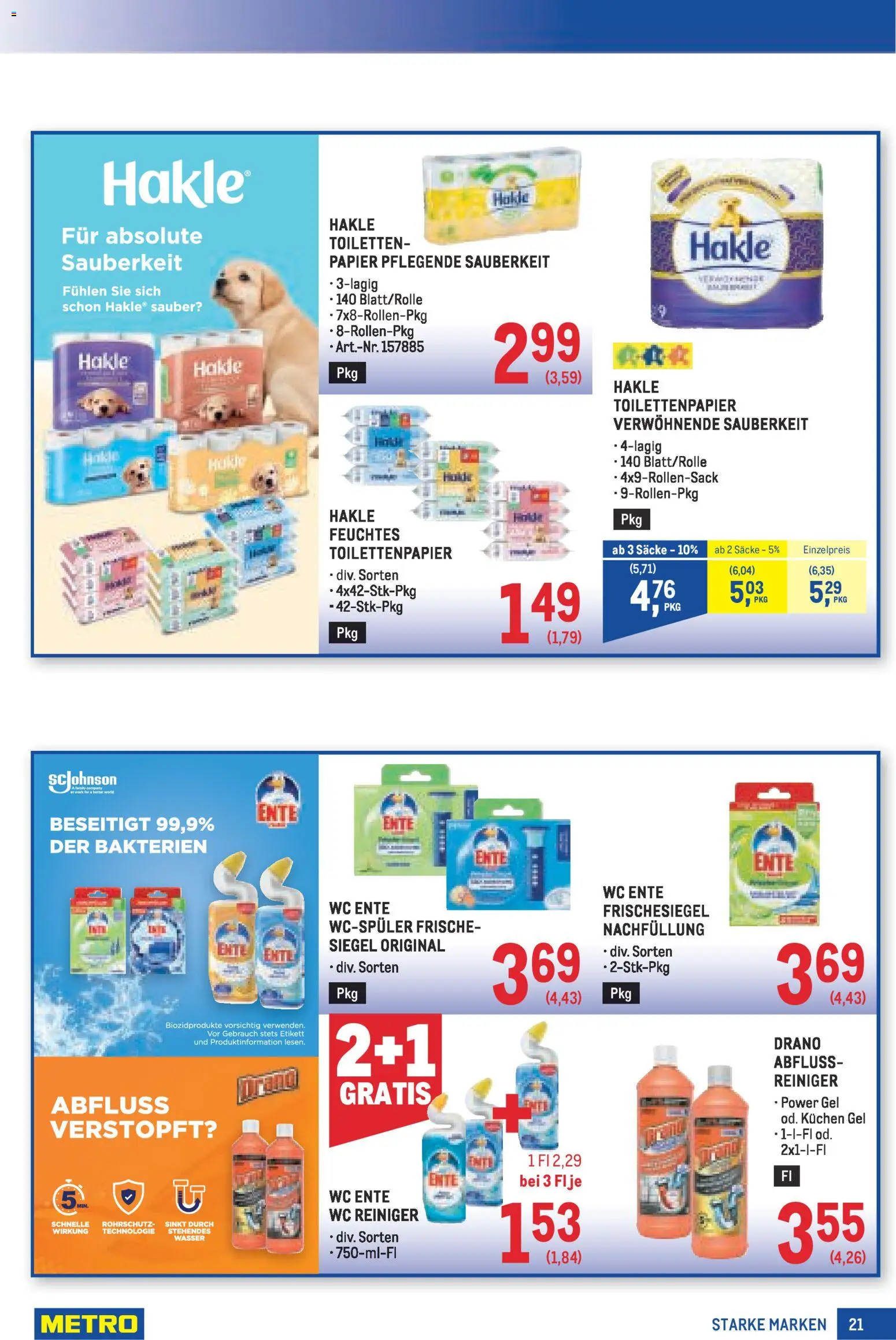 Metro Starke Marken gültig ab 19.02.2026 | Seite: 21 | Produkte: Wasser