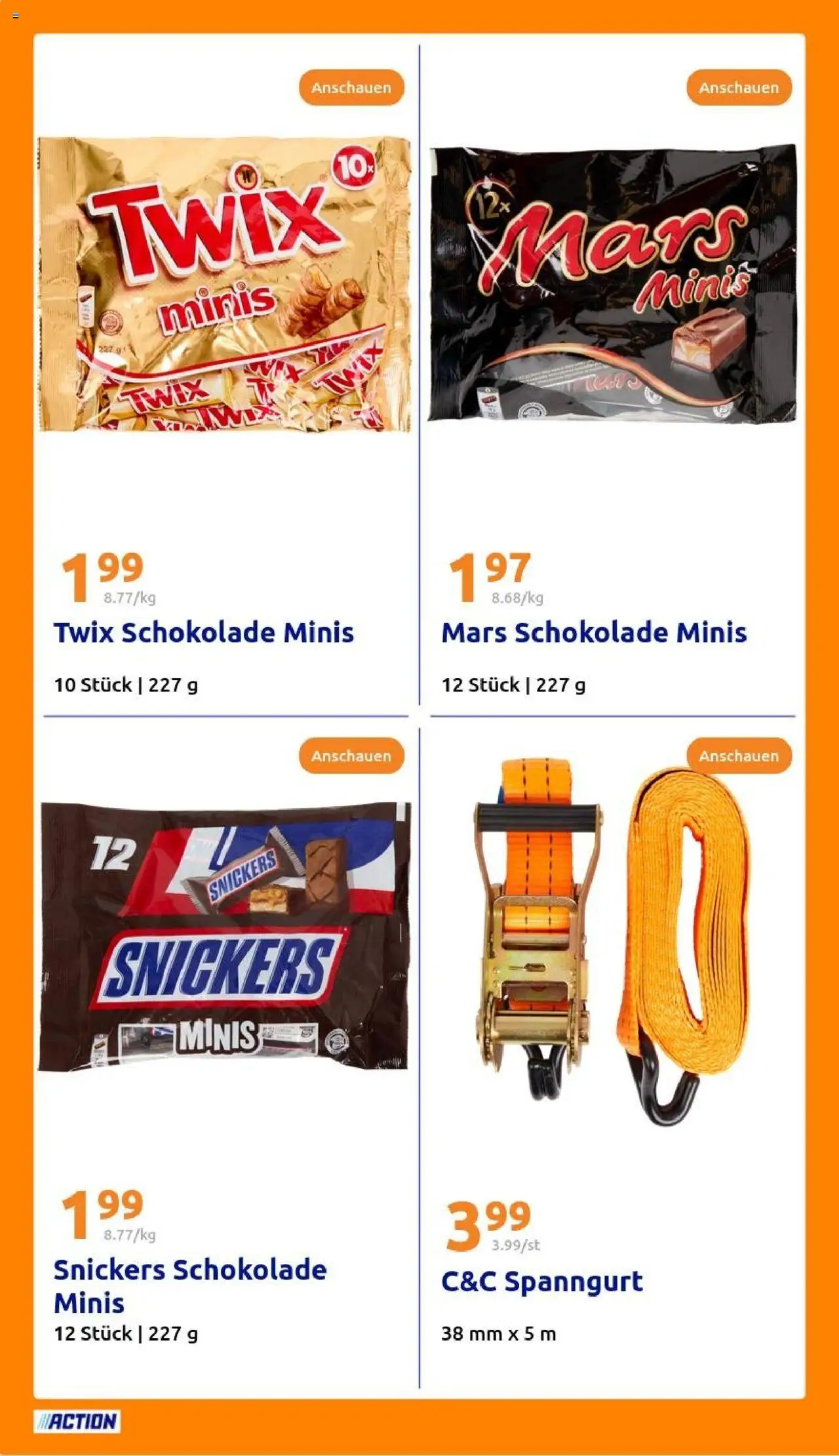 Action Prospekt - gültig ab dem 06.08.2025 | Seite: 22 | Produkte: Schokolade, Snickers, Mars, Twix