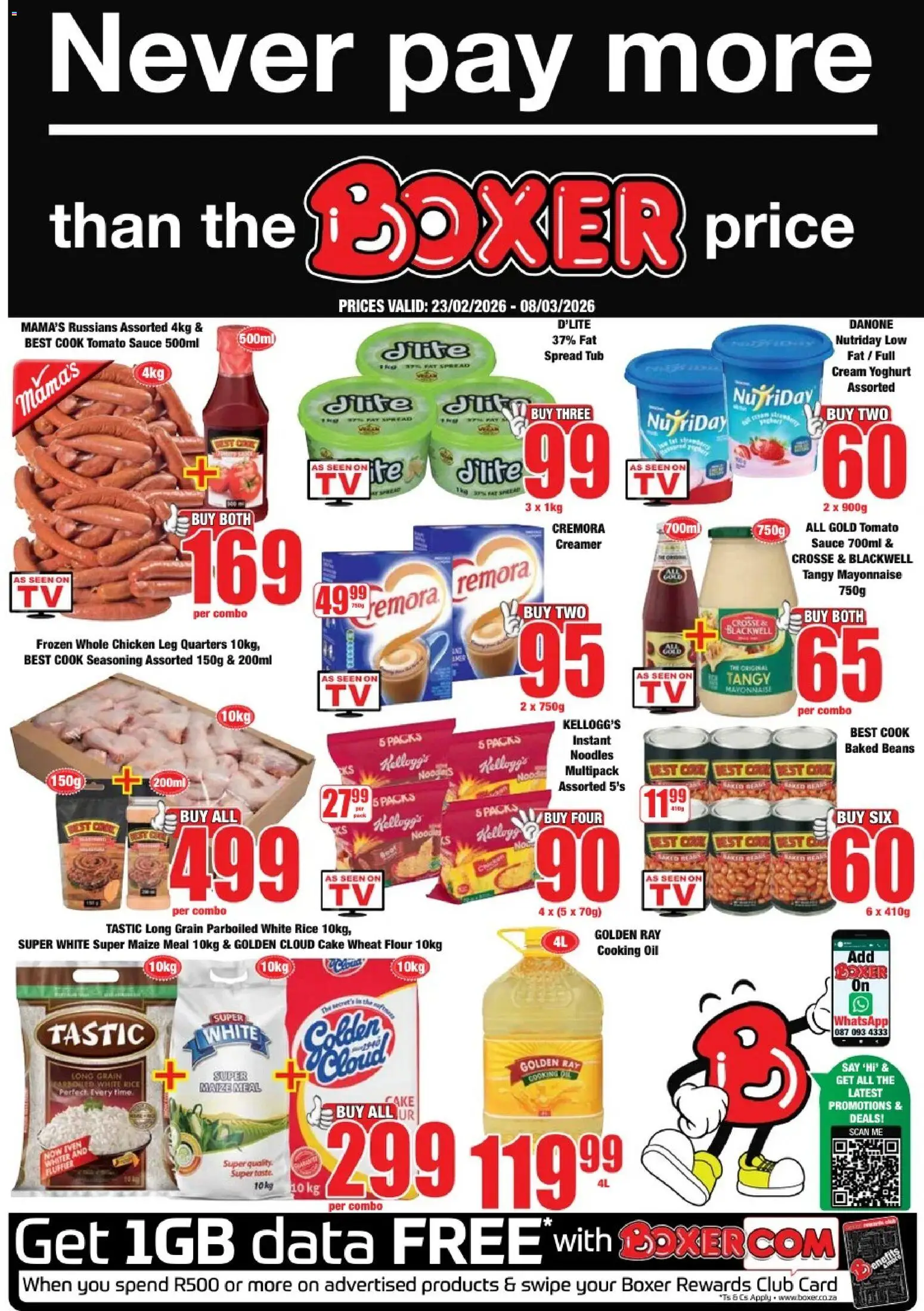 New Boxer catalogue – valid from 23.02.2026 | Page: 1 | Products: Data, Creamer, Seasoning, Tomato sauce