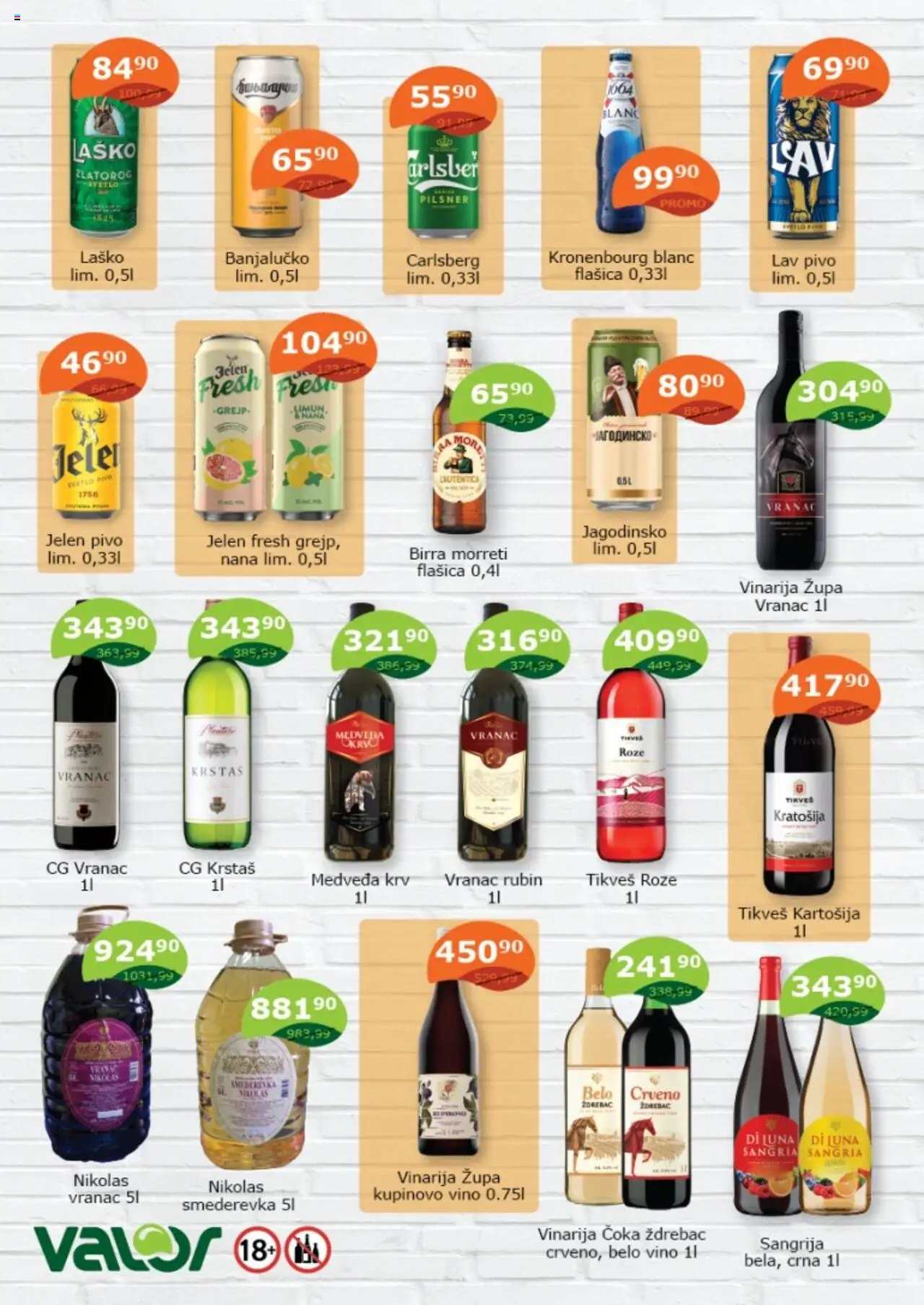 Valor katalog - važi od 16.09.2025 | Strana: 2 | Proizvode: Vranac, Belo vino, Vino, Pivo