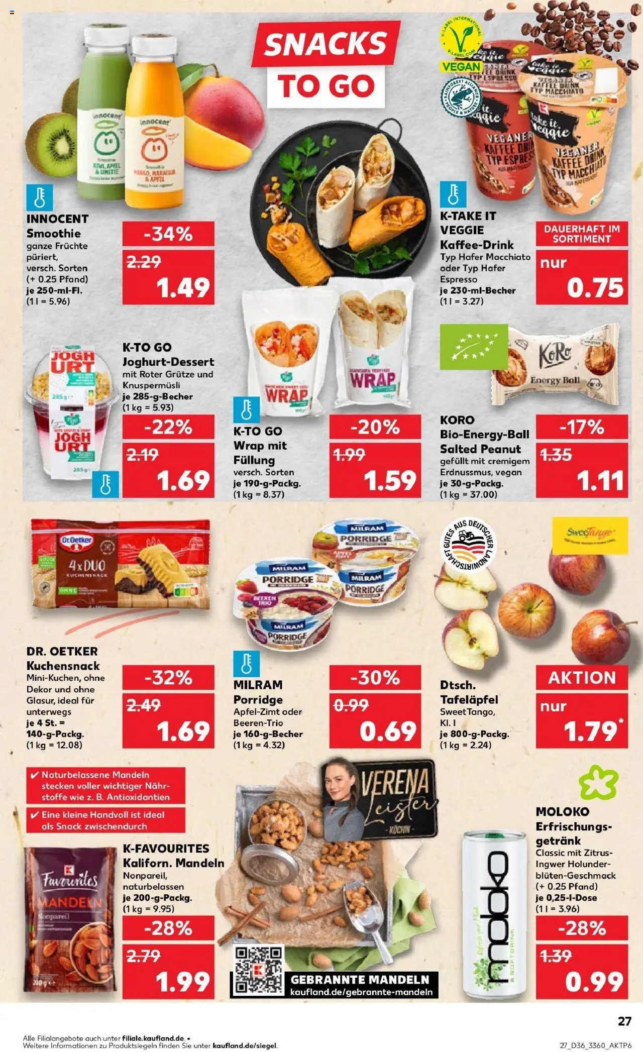 Kaufland prospekt Berlin	 – gültig ab 07.09.2025 | Seite: 27 | Produkte: Energy, Äpfel, Mandeln, Milram