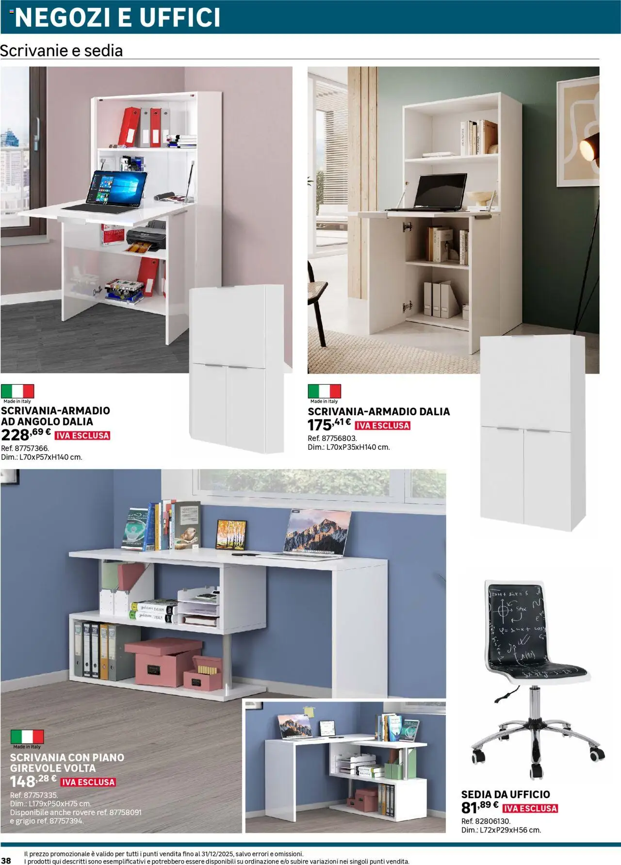 Volantino Leroy Merlin del 02.06.2025 | Pagina: 38 | Prodotti: Sedia, Scrivania
