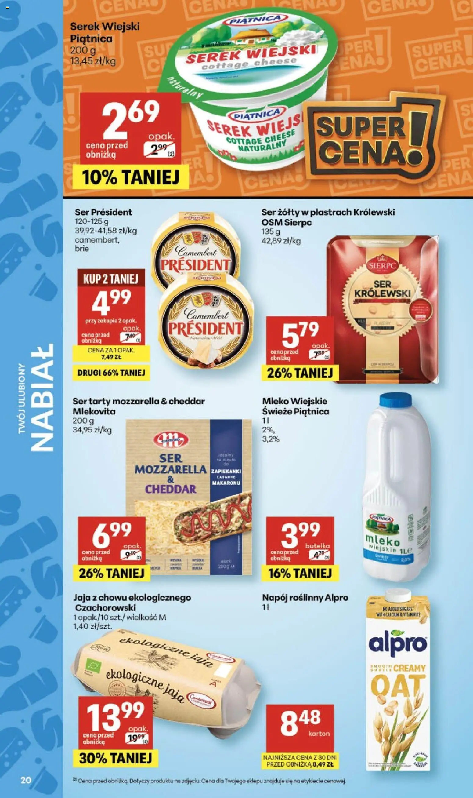 Delikatesy Centrum Gazetka - Sklepy Własne od 05.02.2026 | Strona: 20 | Produkty: Serek wiejski, Ser, Cheddar, Jaja