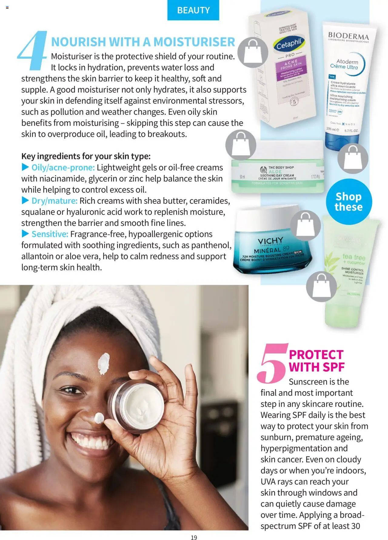 New Clicks catalogue – valid from 01.10.2025 | Page: 19 | Products: Oil, Sunscreen, Water, Day cream