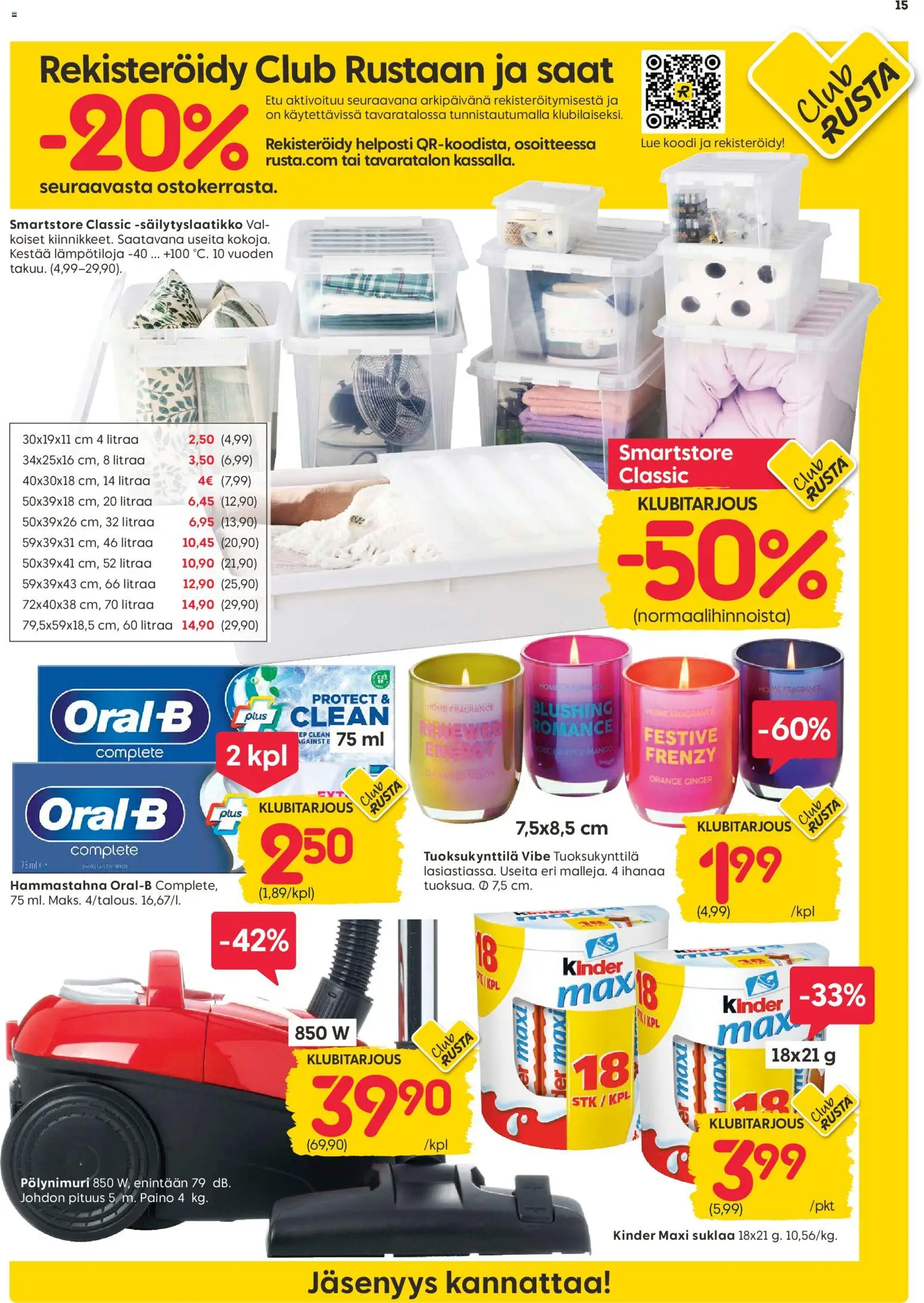 Rusta tarjoukset – voimassa 09.03.2026 alkaen | Sivu: 15 | Tuotteet: Mango, Hammastahna, Suklaa