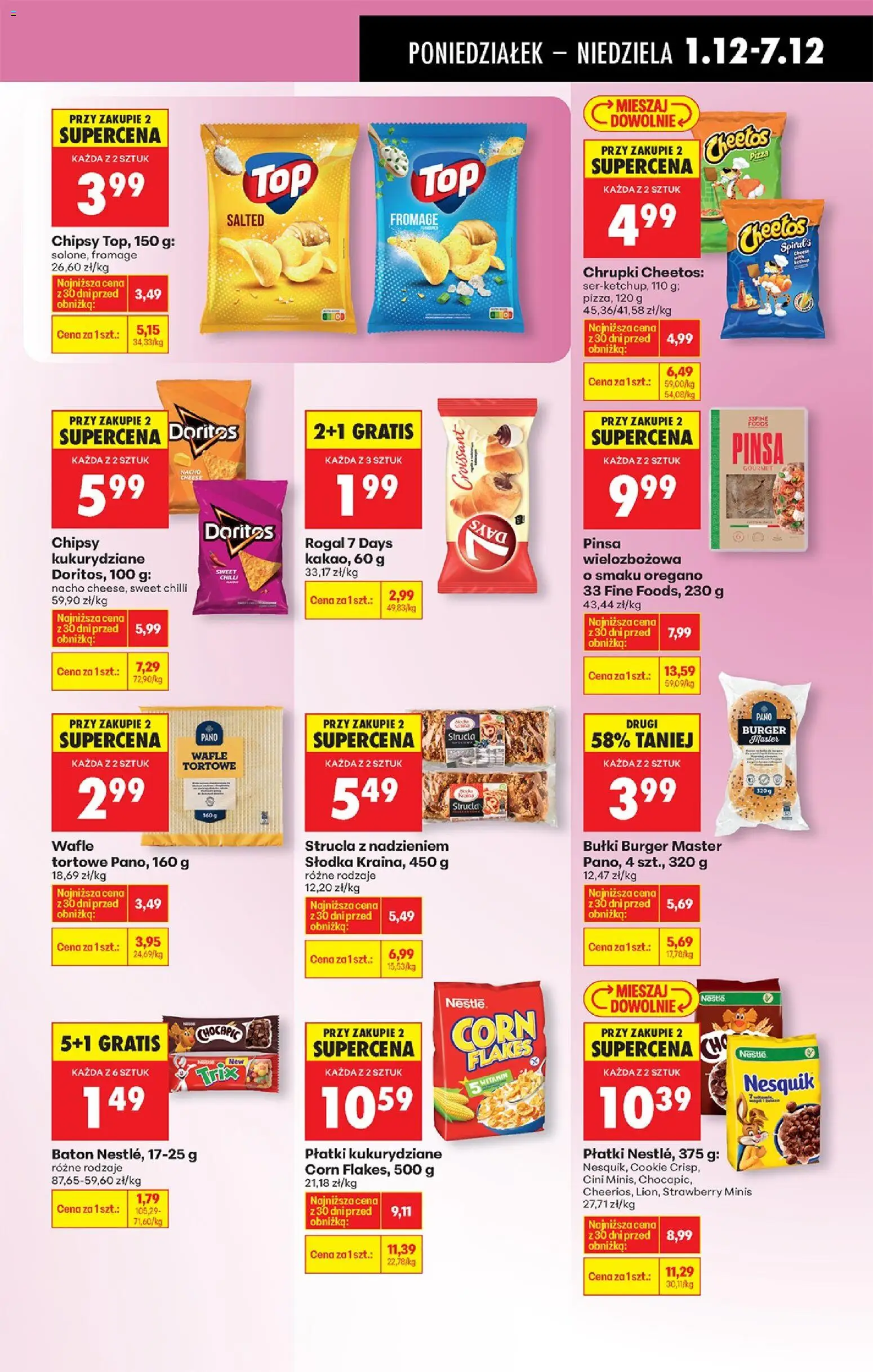 Biedronka gazetka od 01.12.2025 | Strona: 61 | Produkty: Top, Chipsy kukurydziane, Kakao, Doritos