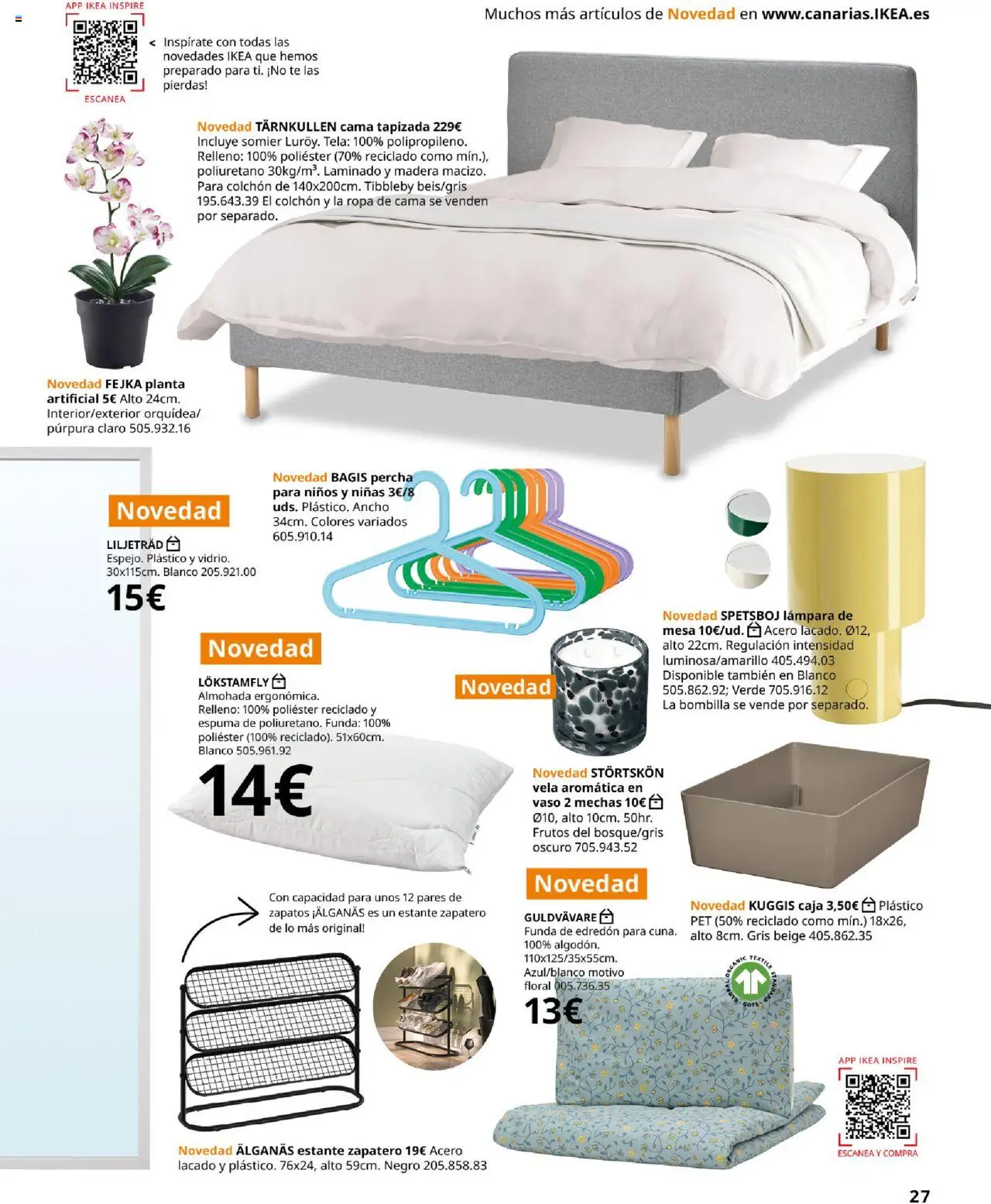 Catálogo IKEA Dormitorios │ válido desde el 04.02.2025 | Página: 27 | Productos: Percha, Té, Mesa, Lámpara