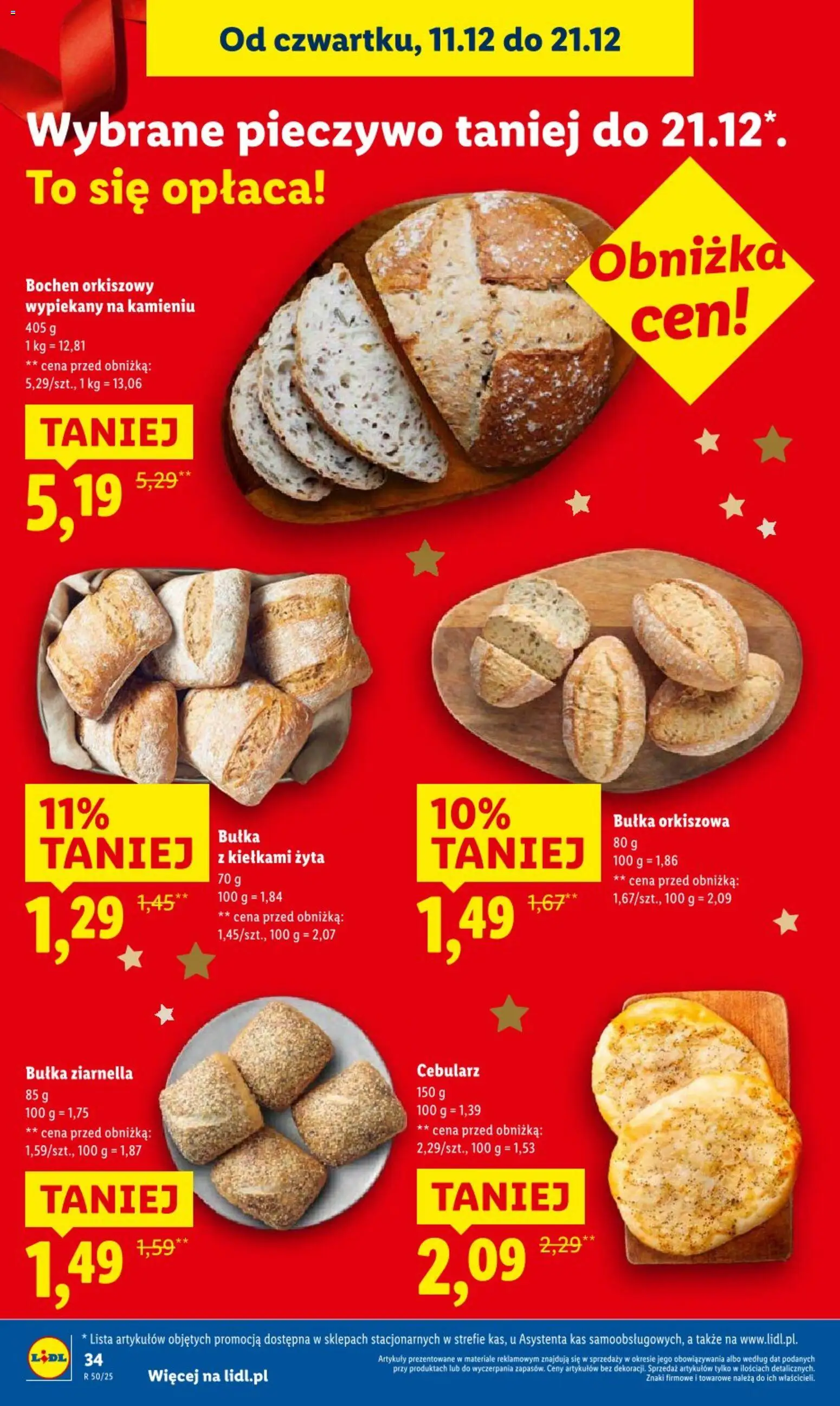 Lidl Gazetka od 11.12.2025 | Strona: 34 | Produkty: Pieczywo, Bułka