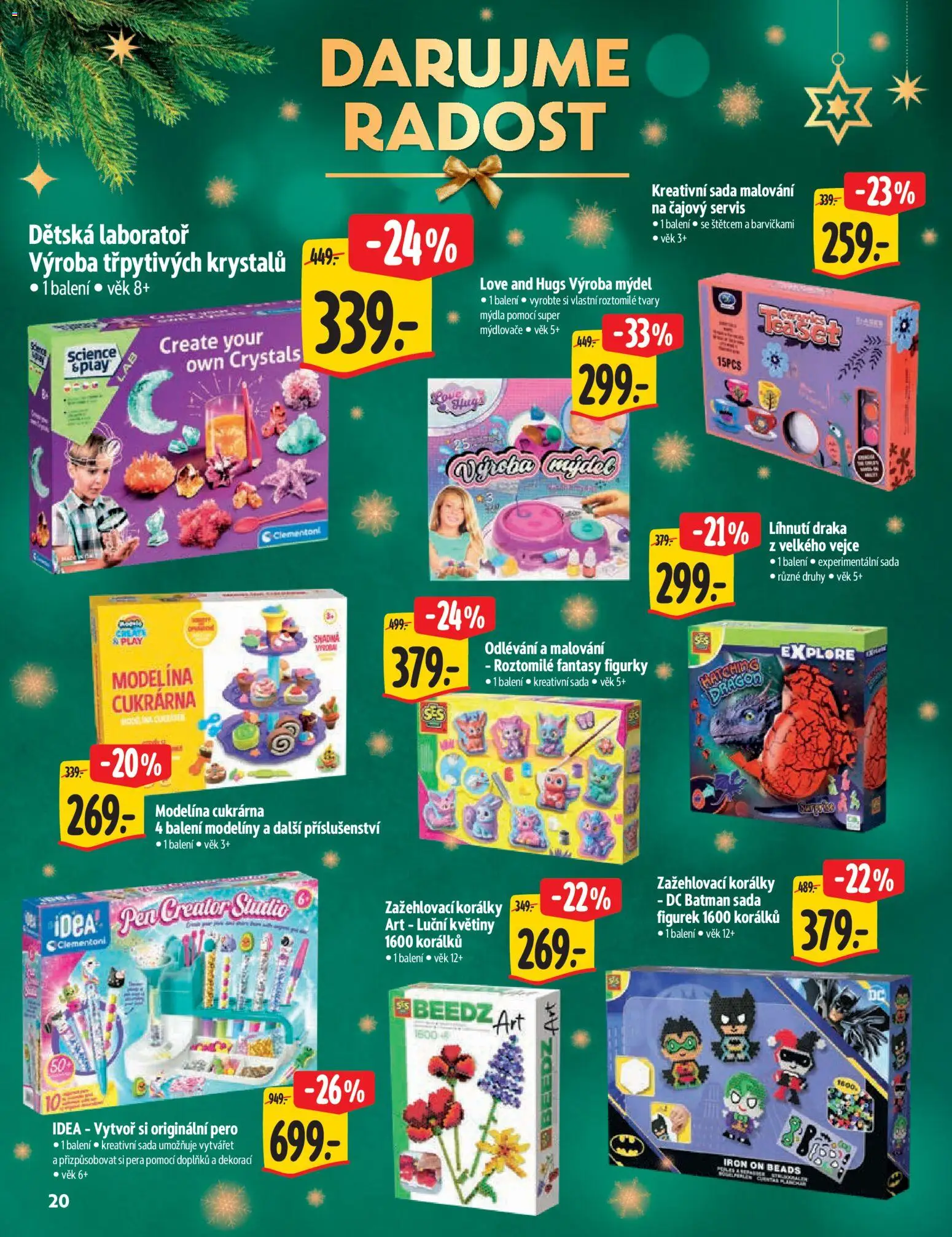 Albert katalog - Hypermarket - Vánoce od 12.11.2025 | Strana: 20 | Produkty: Korálky, Modelína, Figurky, Květiny