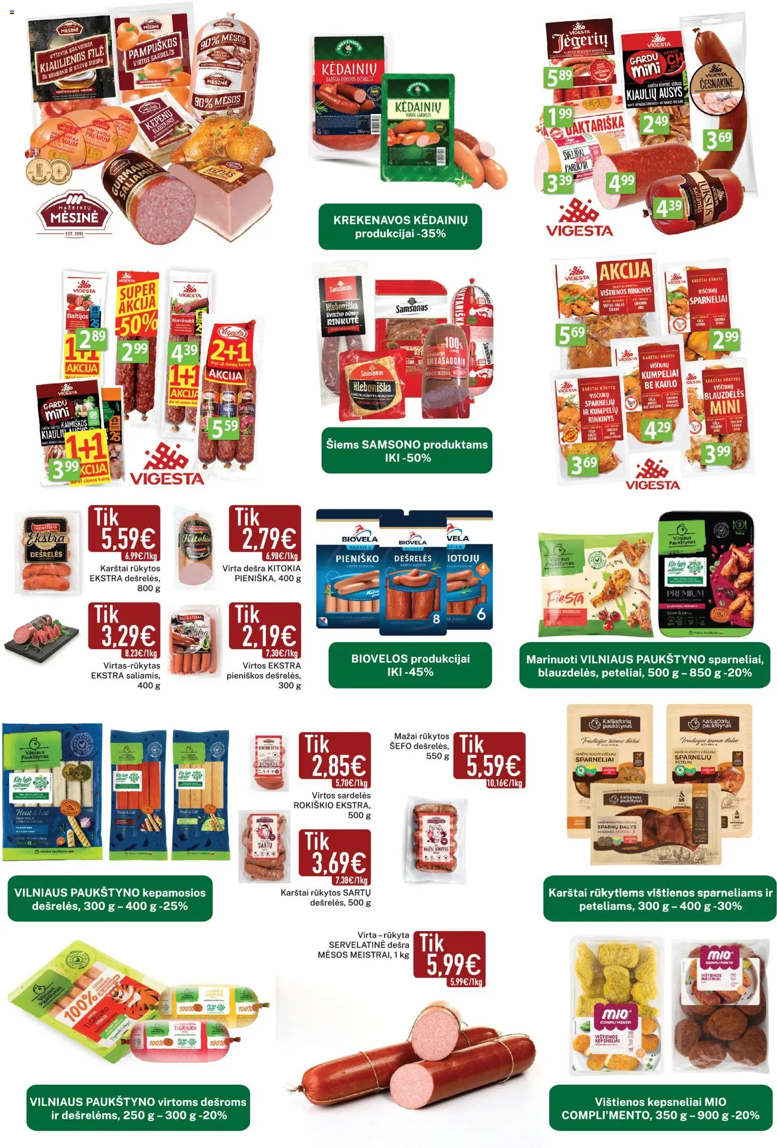 Elimart - TAU akcijos nuo 05.01.2026 | Puslapis: 2 | Prekių: Sardelės, Dešrelės, Viščiukų, Saliamis