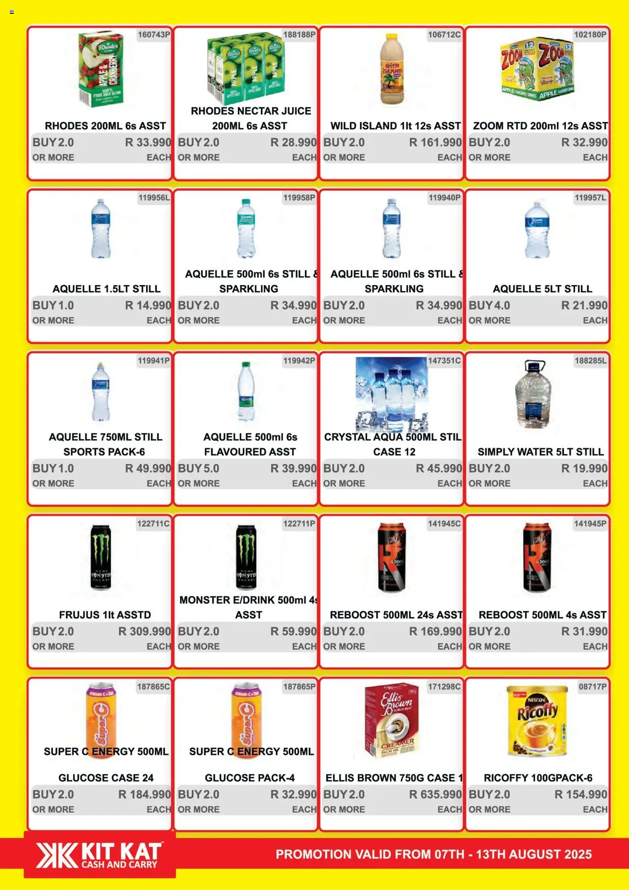 KIT KAT Cash & Carry Weekly Traders Special │ valid from 07.08.2025 | Page: 11 | Products: Case, Creamer, Juice, Water