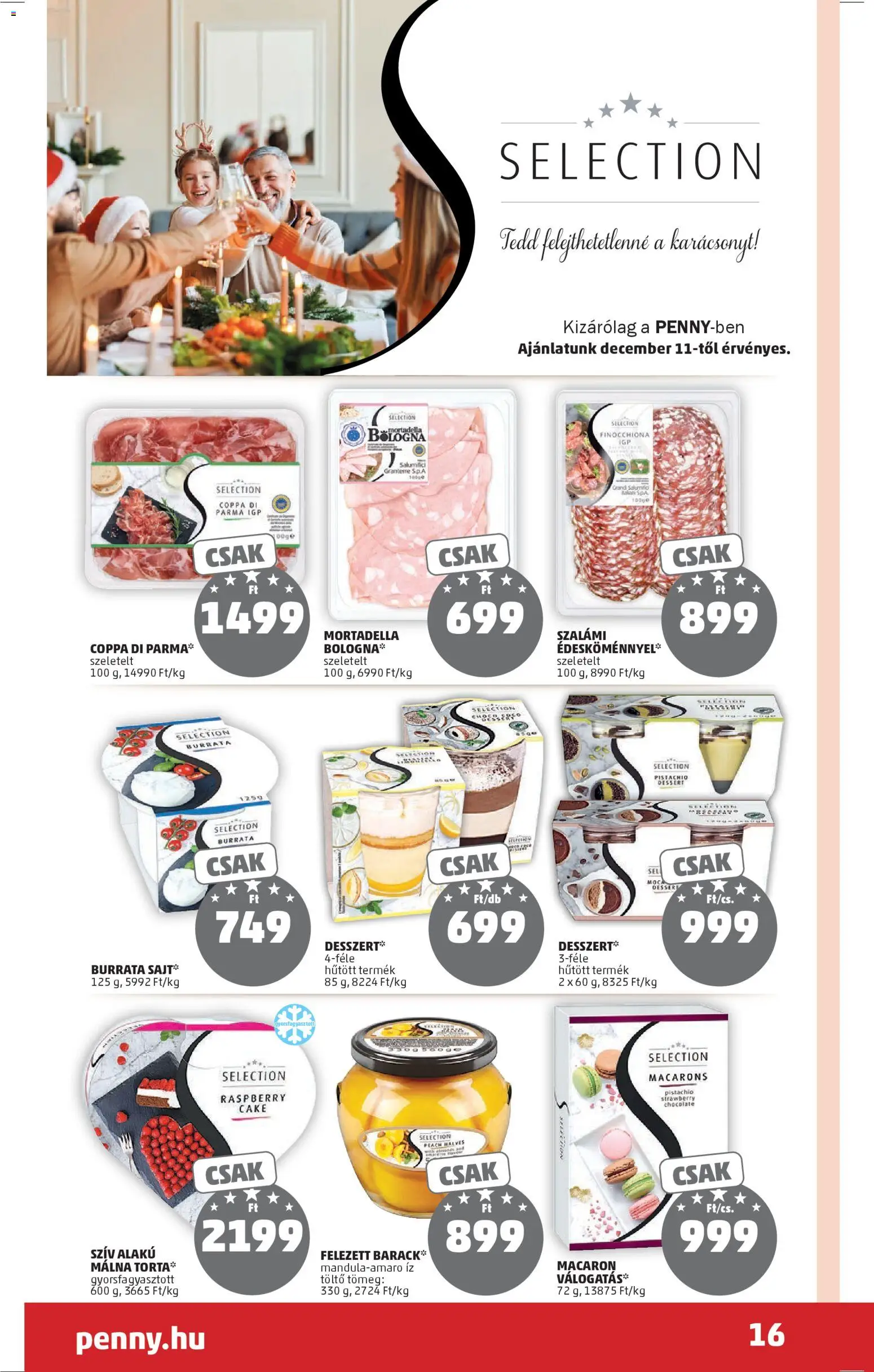 PENNY akciós ujság - amely érvényes a következő dátumtól: 11.12.2025 | Oldal: 20 | Termékek: Málna, Töltő, Burrata, Mortadella