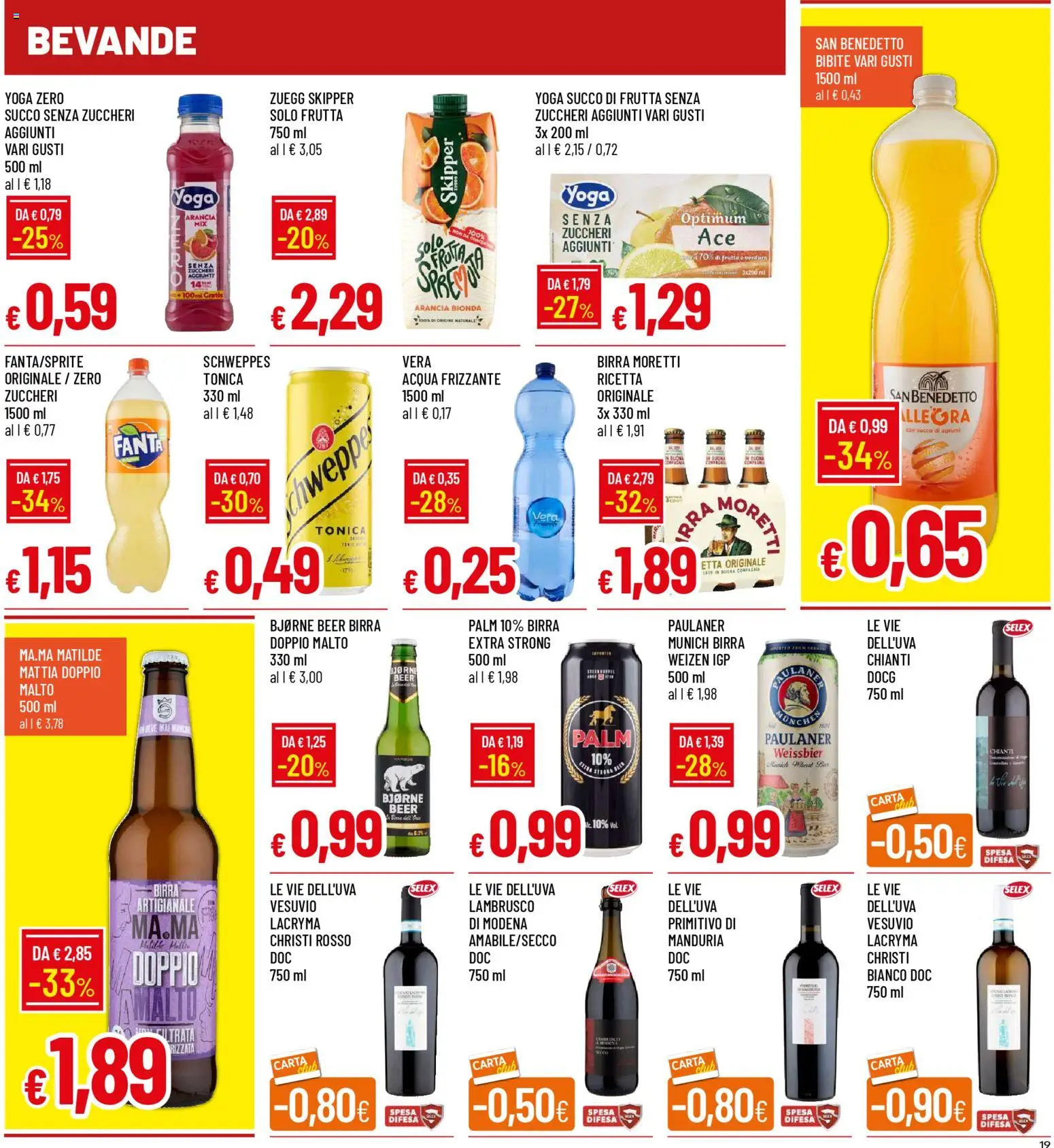 Volantino Galassia del 30.10.2025 | Pagina: 19 | Prodotti: Succo, Acqua, Birra Moretti, Bibite