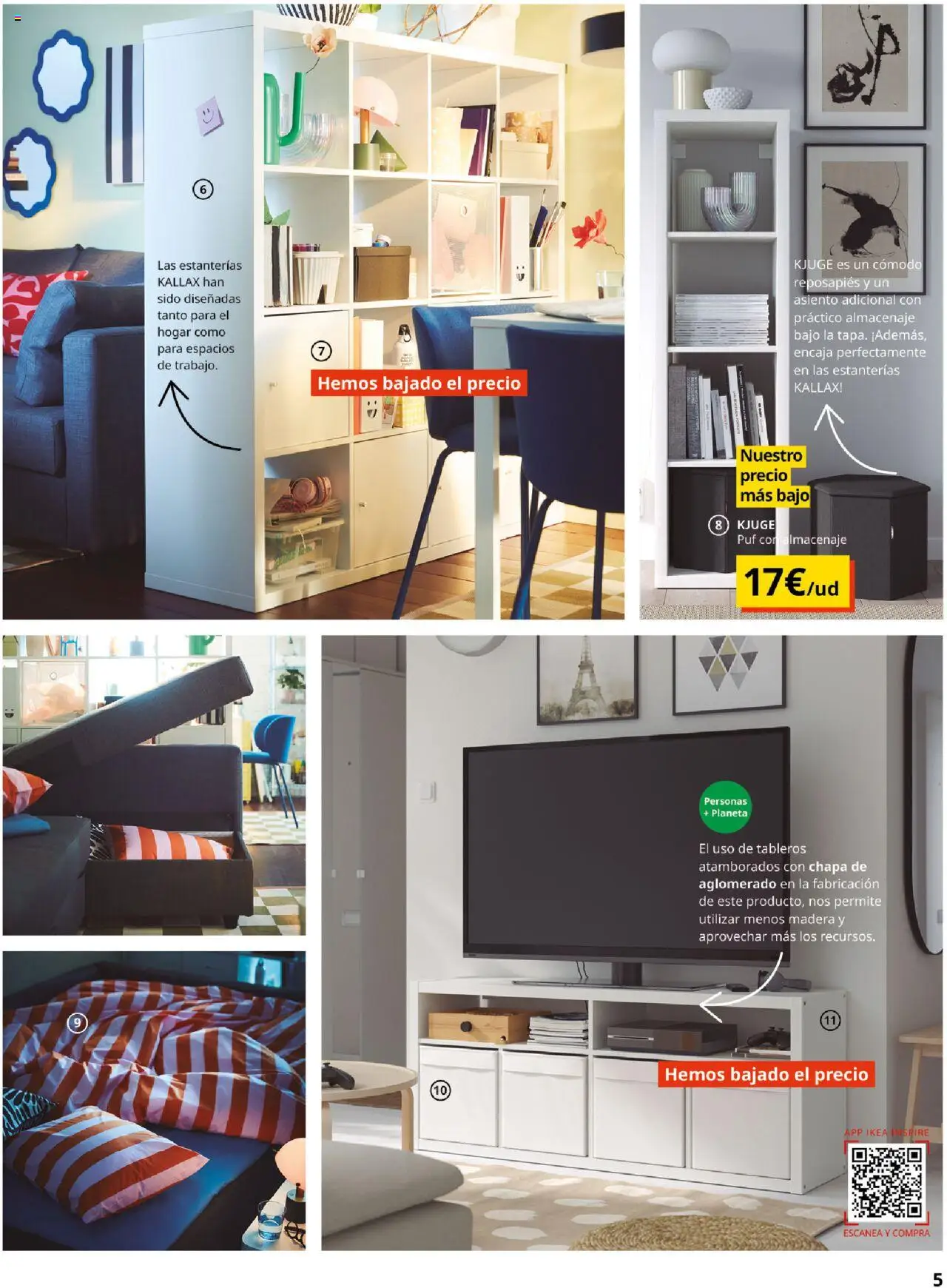 Catálogo IKEA Salones │ válido desde el 17.02.2025 | Página: 5 | Productos: Reposapiés, Almacenaje