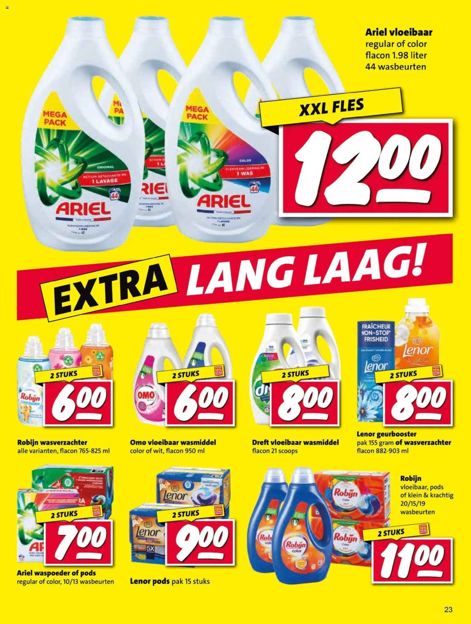 {H1} | Pagina: 23 | Producten: Wasmiddel, Wasverzachter, Robijn, Was