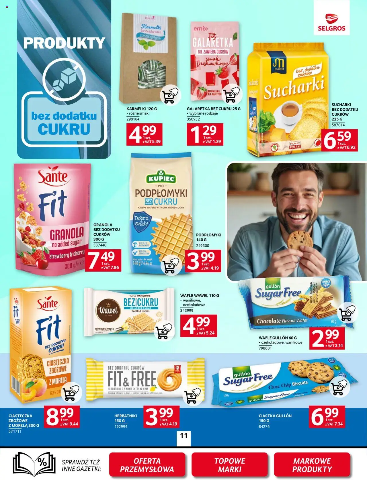 Selgros cash&carry Gazetka od 11.09.2025 | Strona: 13 | Produkty: Galaretka bez cukru, Galaretka, Granola, Ciasteczka