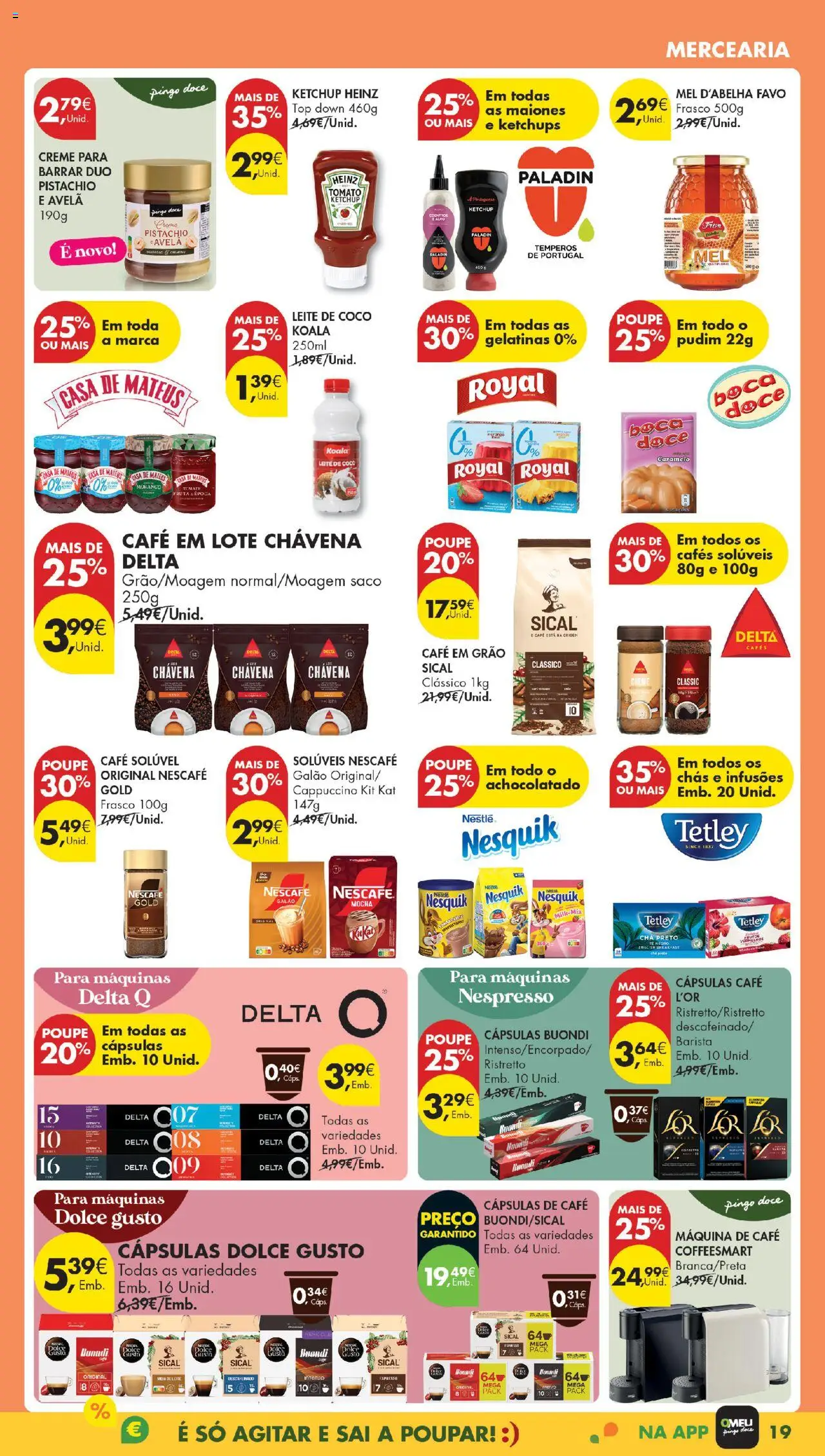 Pingo Doce Poupe Esta Semana Madeira │ válido de 19.08.2025 | Página: 19 | Produtos: Top, Máquina de café, Chocolate, Dolce gusto