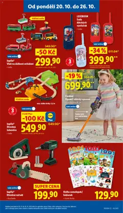 Náhled letáku Lidl leták od 20.10.2025 | Strana: 35 | Produkty: Kniha, Dinosauři, Vysavač, Nářadí