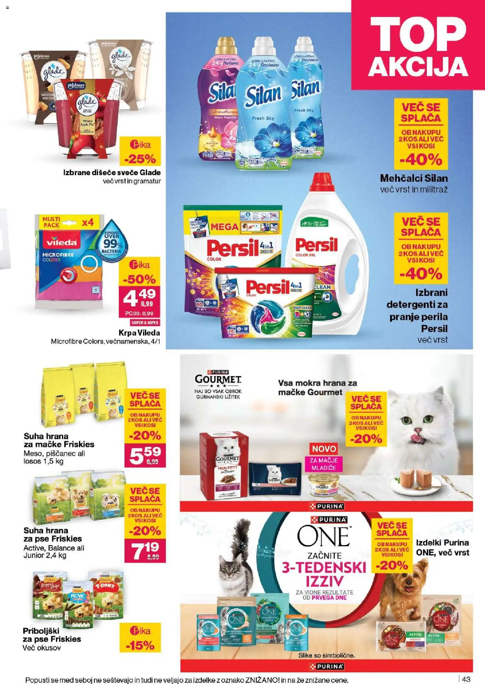 Novi Mercator katalog ponudbe – veljaven od 13.11.2025 | Stran: 45 | Izdelki: Hrana za pse, Kos, Priboljški, Svece